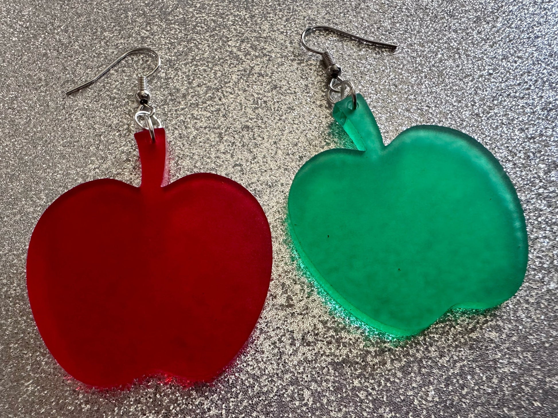 Apple Earrings: Laser Cut Acrylic Apples, Fruit, Fall, Food Earrings, Teacher Gift, Red Apples, Green Apples, Best Gifts for Her/Him/Them