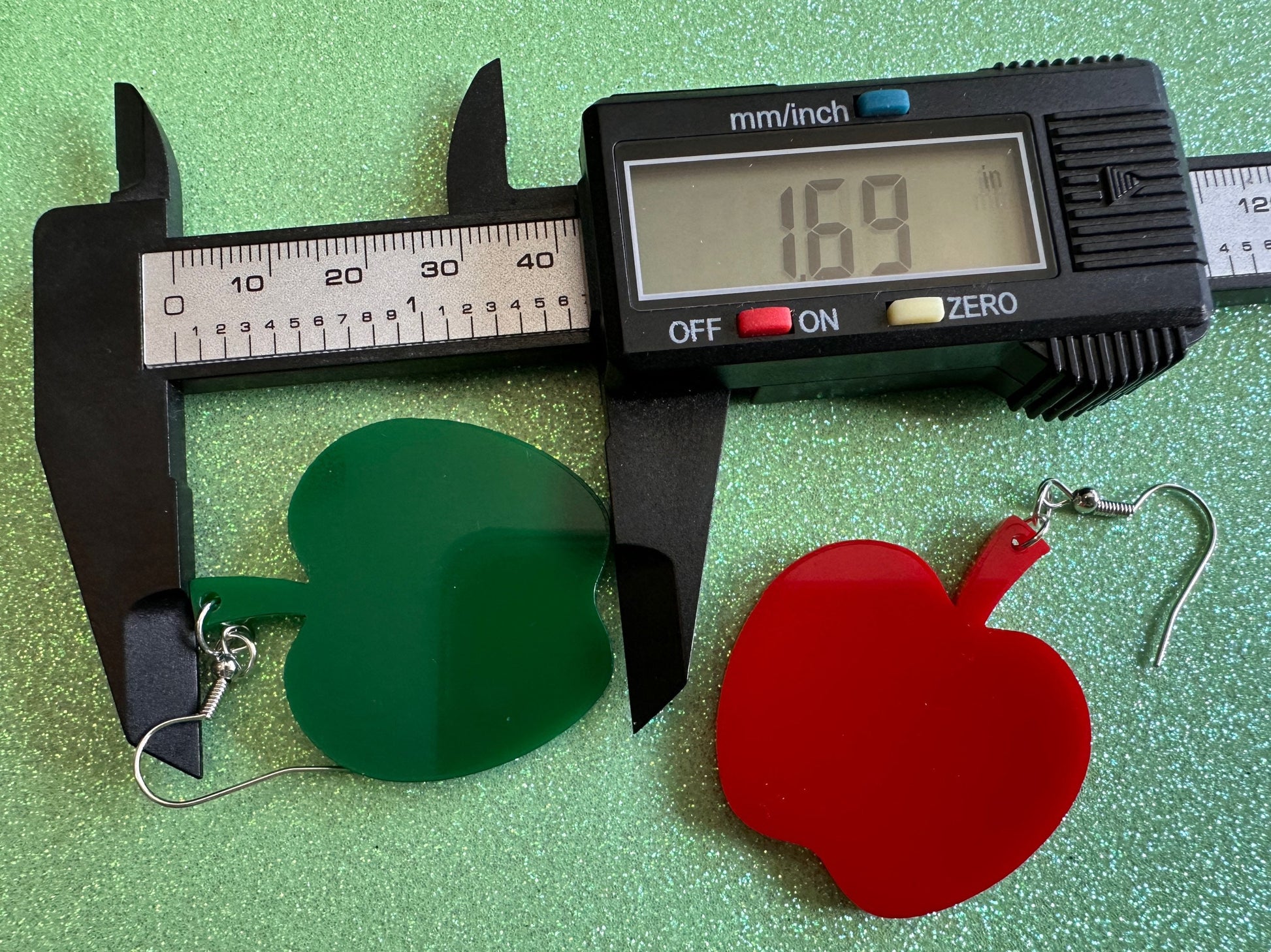 Apple Earrings: Laser Cut Acrylic Apples, Fruit, Fall, Food Earrings, Teacher Gift, Red Apples, Green Apples, Best Gifts for Her/Him/Them