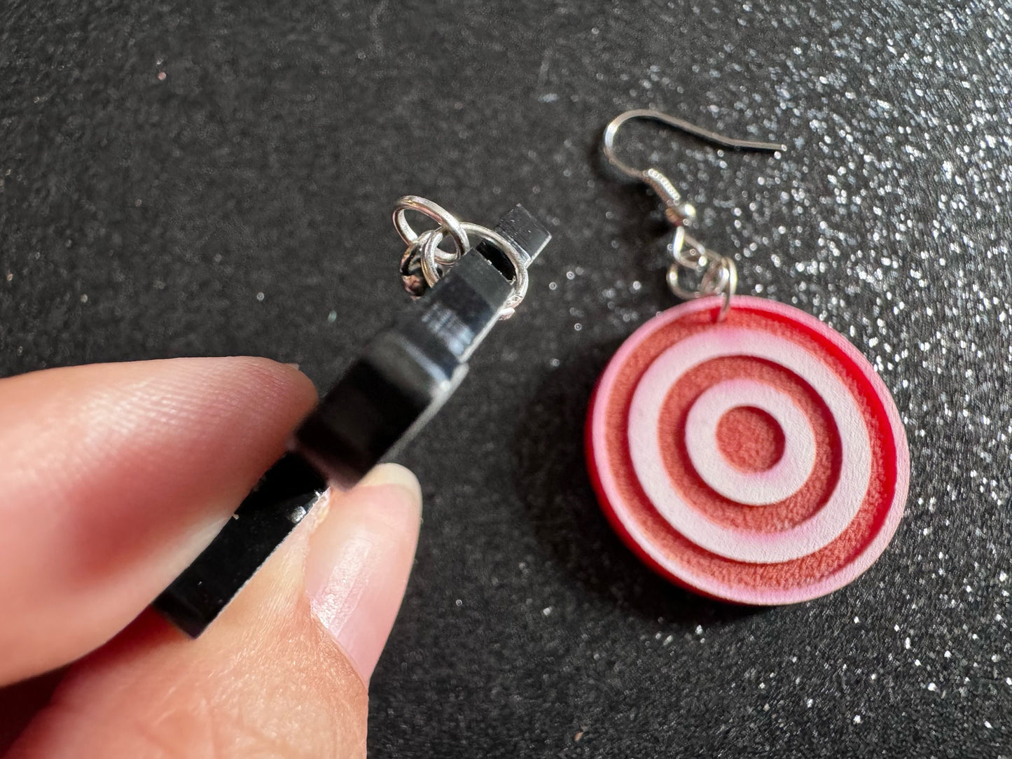 Archery Earrings: Laser Cut Acrylic Bow and Arrow, Bullseye, Play, Fun, Sports, Hobby, Shoot, Bull's Eye, Best Gifts for Her/Him/Them