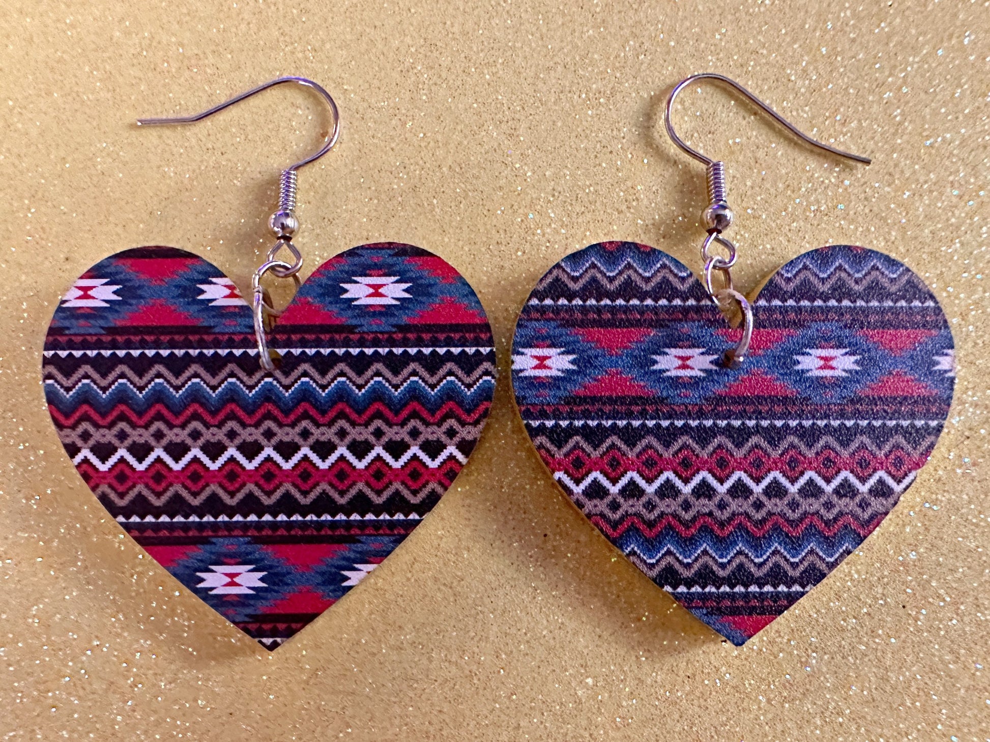 Aztec Design Earrings: Laser Cut Acrylic Earrings, Travel, Pattern, Culture, Cultural, Colorful, Design, Unique, Best Gifts for Her/Him/Them