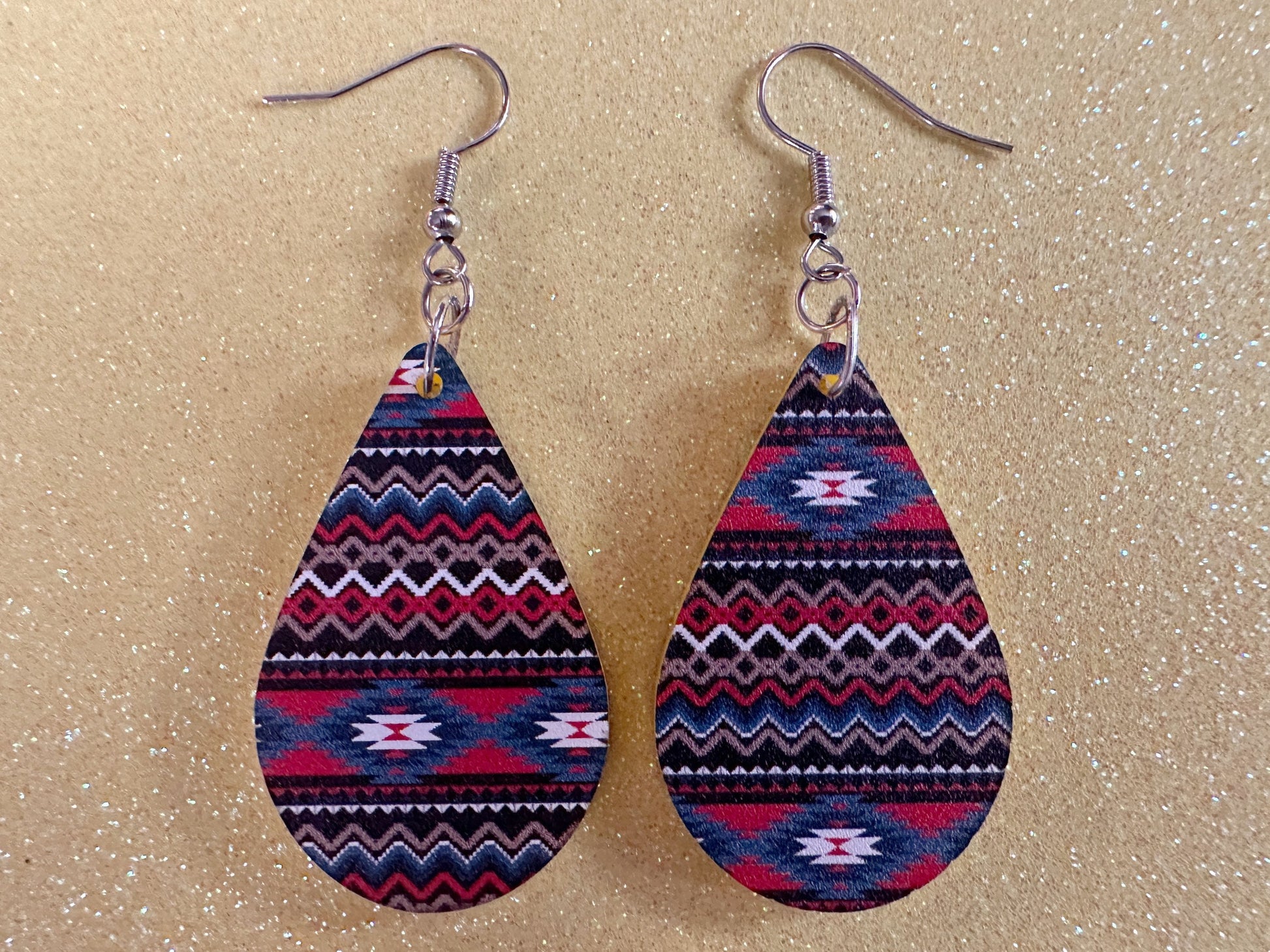 Aztec Design Earrings: Laser Cut Acrylic Earrings, Travel, Pattern, Culture, Cultural, Colorful, Design, Unique, Best Gifts for Her/Him/Them