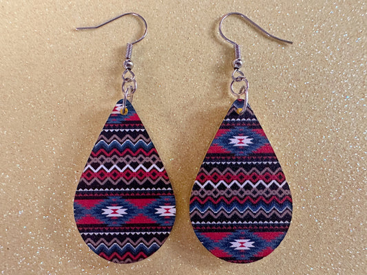Aztec Design Earrings: Laser Cut Acrylic Earrings, Travel, Pattern, Culture, Cultural, Colorful, Design, Unique, Best Gifts for Her/Him/Them
