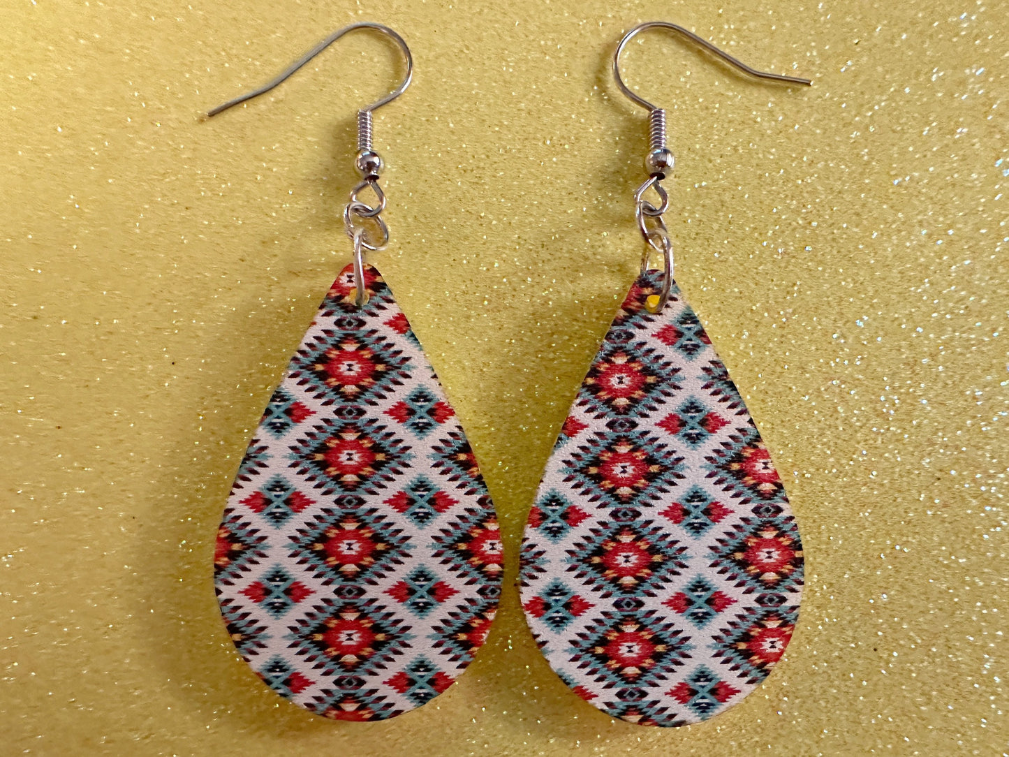 Aztec Design Earrings: Laser Cut Acrylic Earrings, Travel, Pattern, Culture, Cultural, Colorful, Design, Unique, Best Gifts for Her/Him/Them