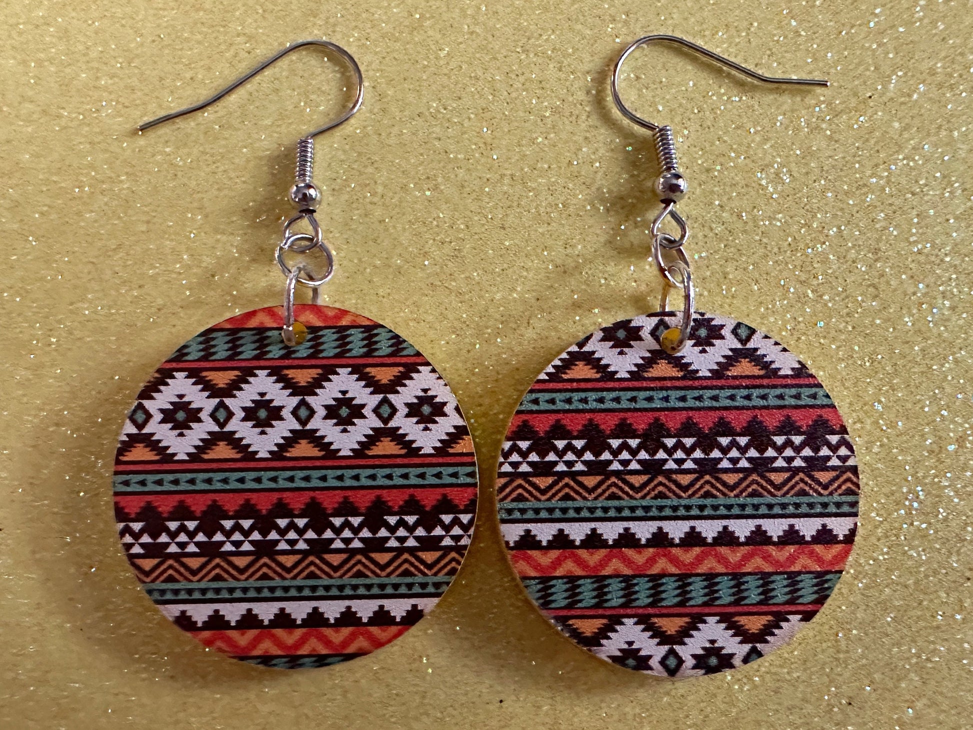 Aztec Design Earrings: Laser Cut Acrylic Earrings, Travel, Pattern, Culture, Cultural, Colorful, Design, Unique, Best Gifts for Her/Him/Them