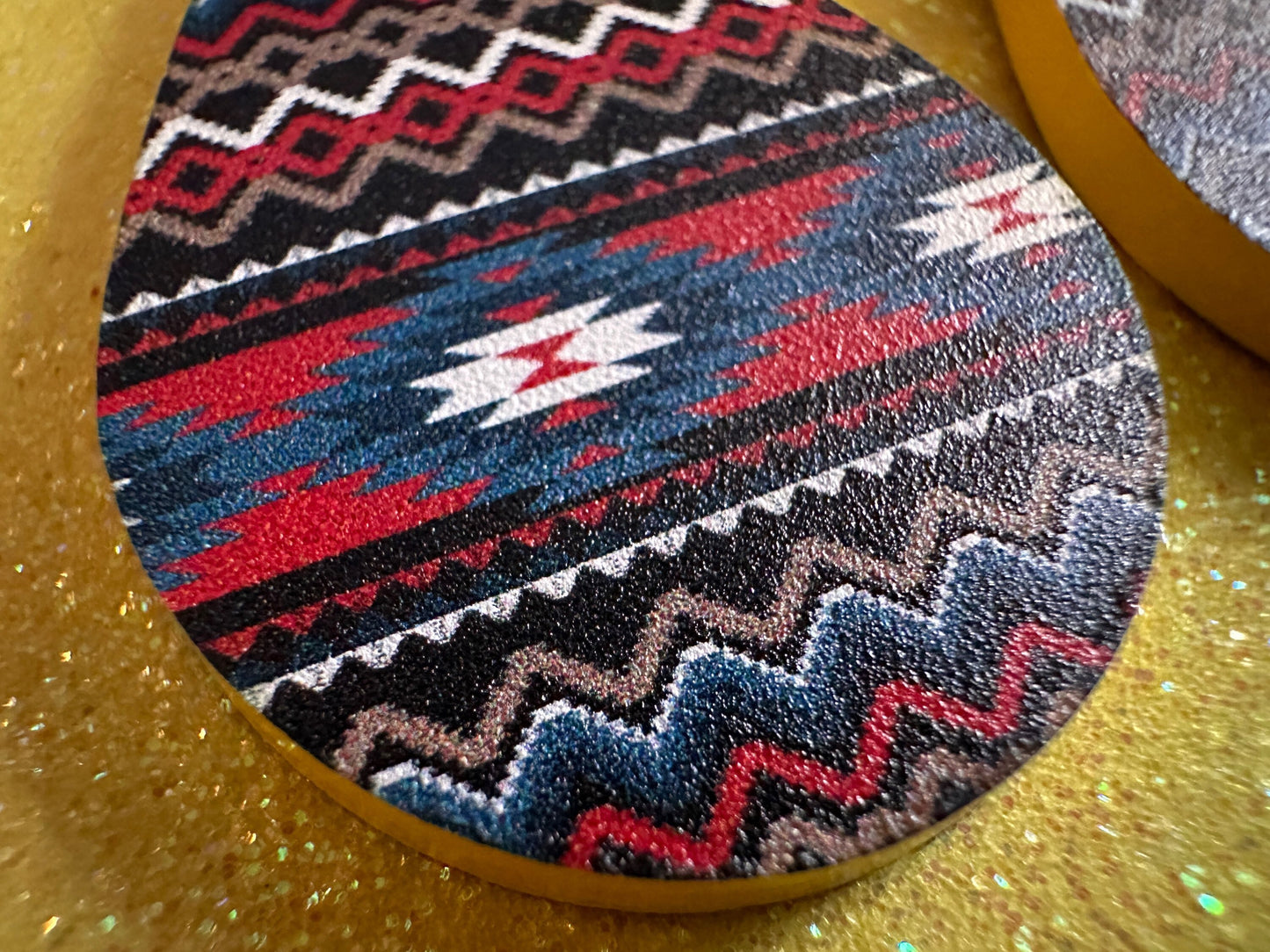 Aztec Design Earrings: Laser Cut Acrylic Earrings, Travel, Pattern, Culture, Cultural, Colorful, Design, Unique, Best Gifts for Her/Him/Them