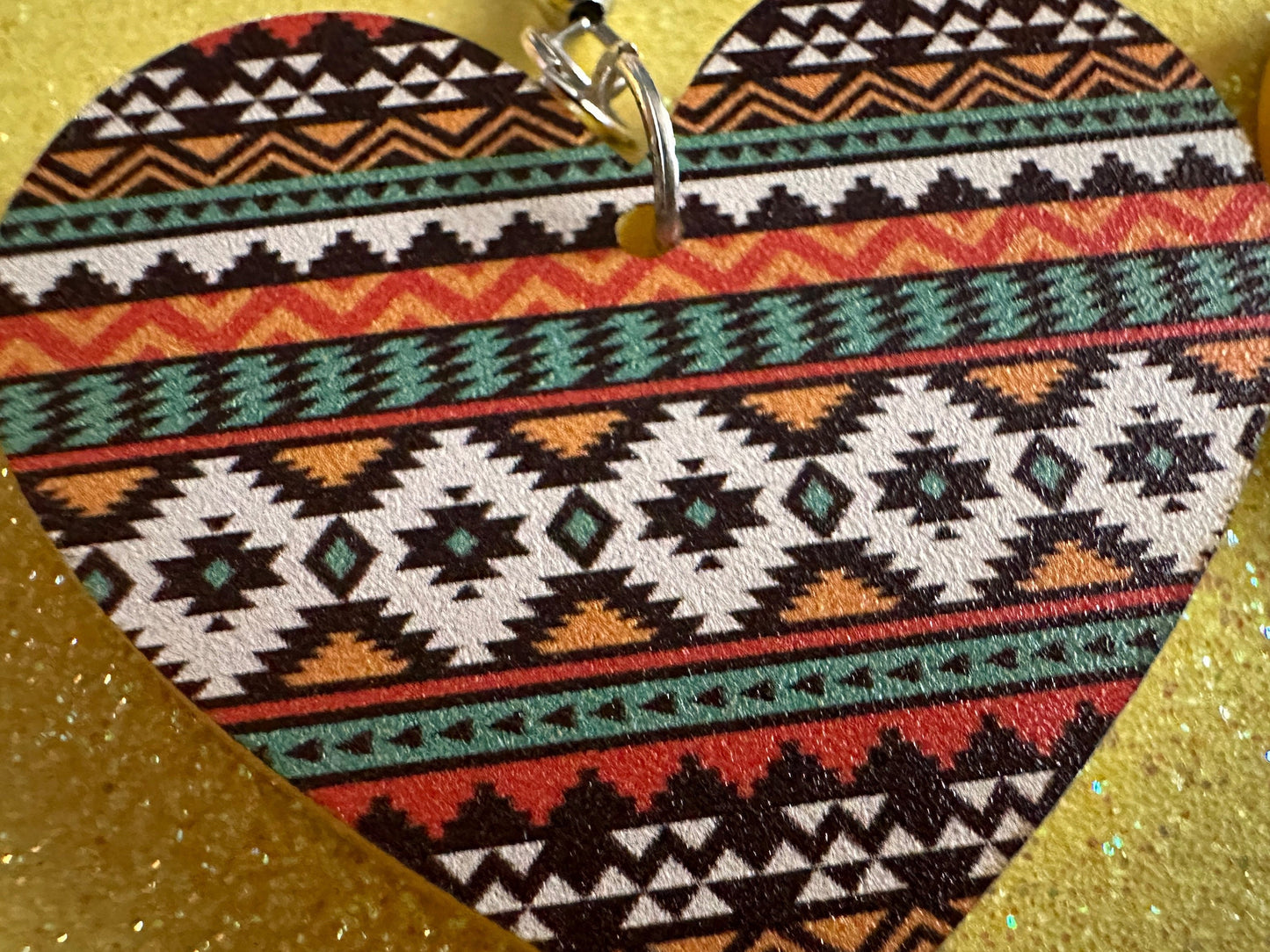 Aztec Design Earrings: Laser Cut Acrylic Earrings, Travel, Pattern, Culture, Cultural, Colorful, Design, Unique, Best Gifts for Her/Him/Them