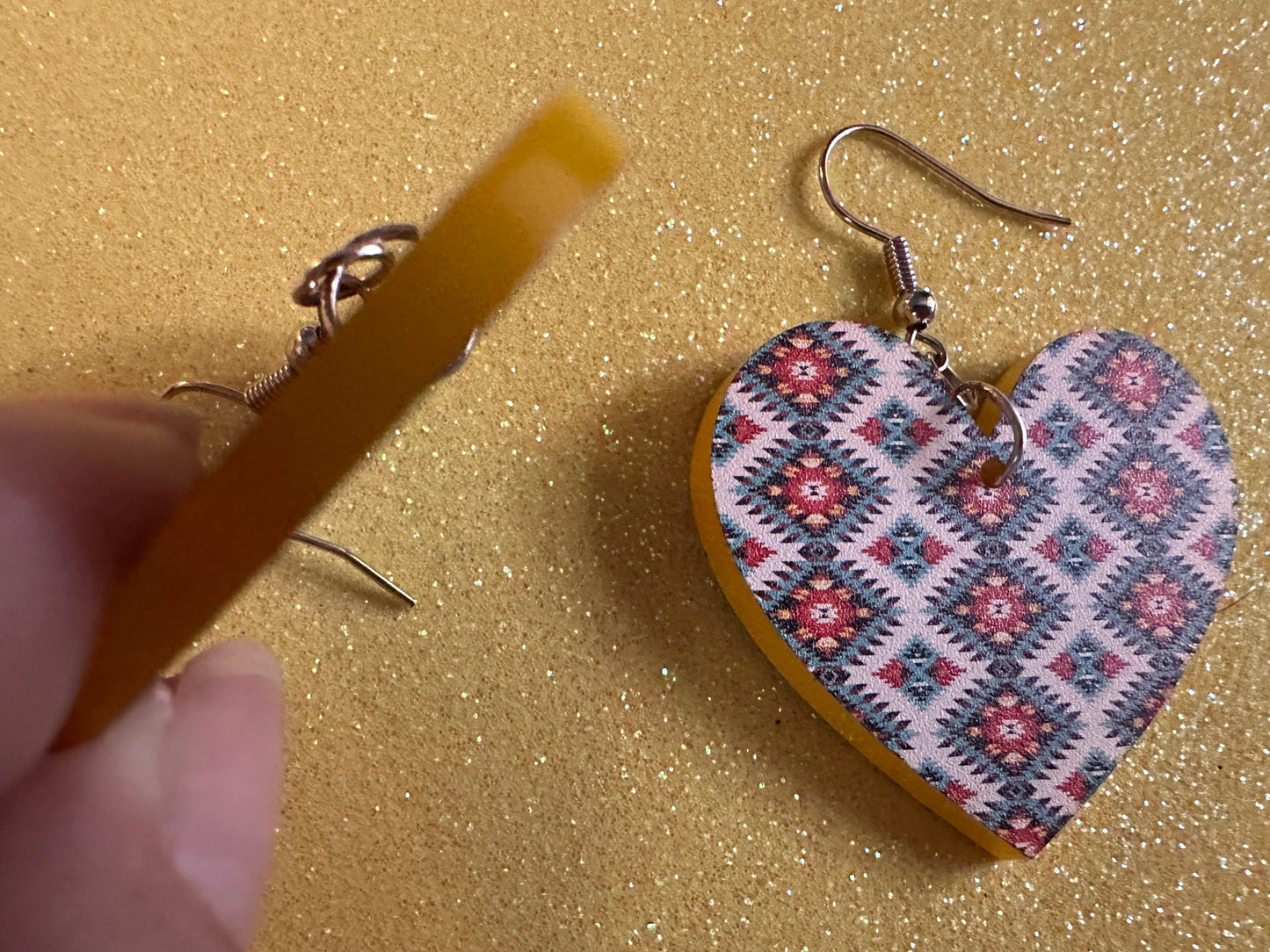 Aztec Design Earrings: Laser Cut Acrylic Earrings, Travel, Pattern, Culture, Cultural, Colorful, Design, Unique, Best Gifts for Her/Him/Them