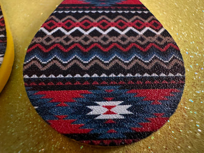 Aztec Design Earrings: Laser Cut Acrylic Earrings, Travel, Pattern, Culture, Cultural, Colorful, Design, Unique, Best Gifts for Her/Him/Them