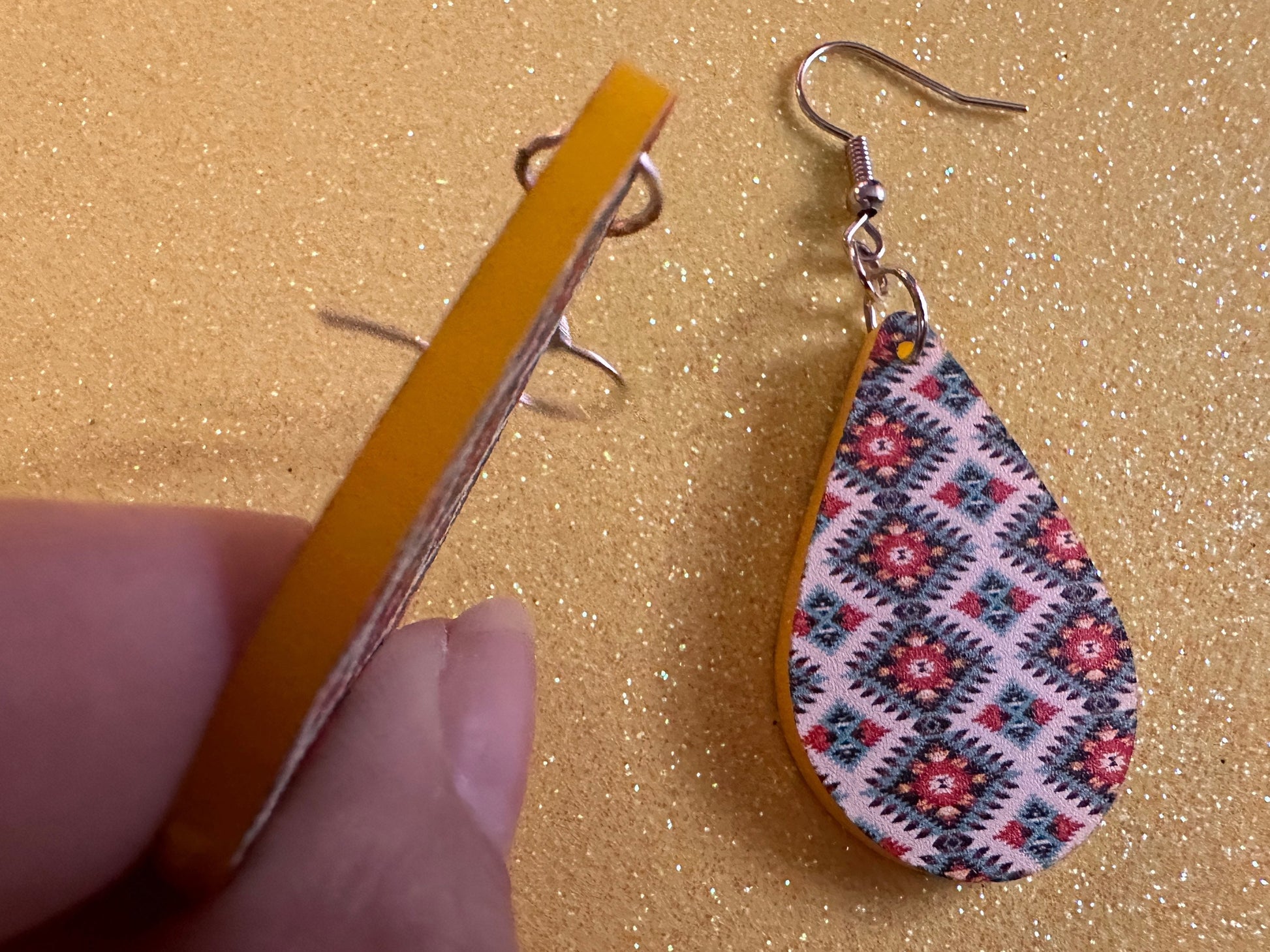 Aztec Design Earrings: Laser Cut Acrylic Earrings, Travel, Pattern, Culture, Cultural, Colorful, Design, Unique, Best Gifts for Her/Him/Them