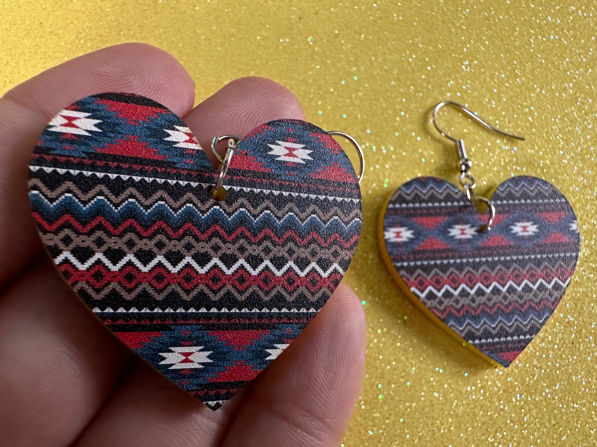 Aztec Design Earrings: Laser Cut Acrylic Earrings, Travel, Pattern, Culture, Cultural, Colorful, Design, Unique, Best Gifts for Her/Him/Them