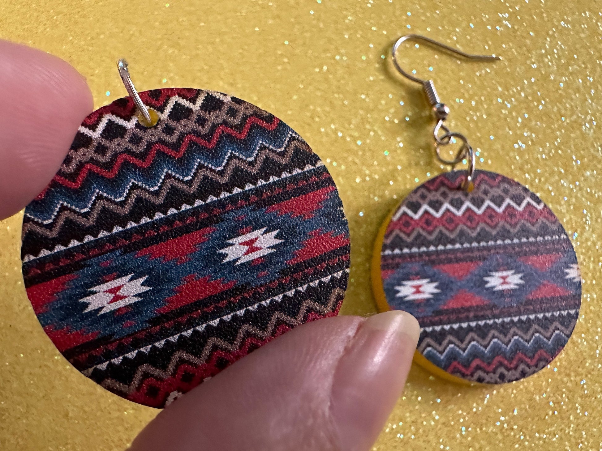 Aztec Design Earrings: Laser Cut Acrylic Earrings, Travel, Pattern, Culture, Cultural, Colorful, Design, Unique, Best Gifts for Her/Him/Them
