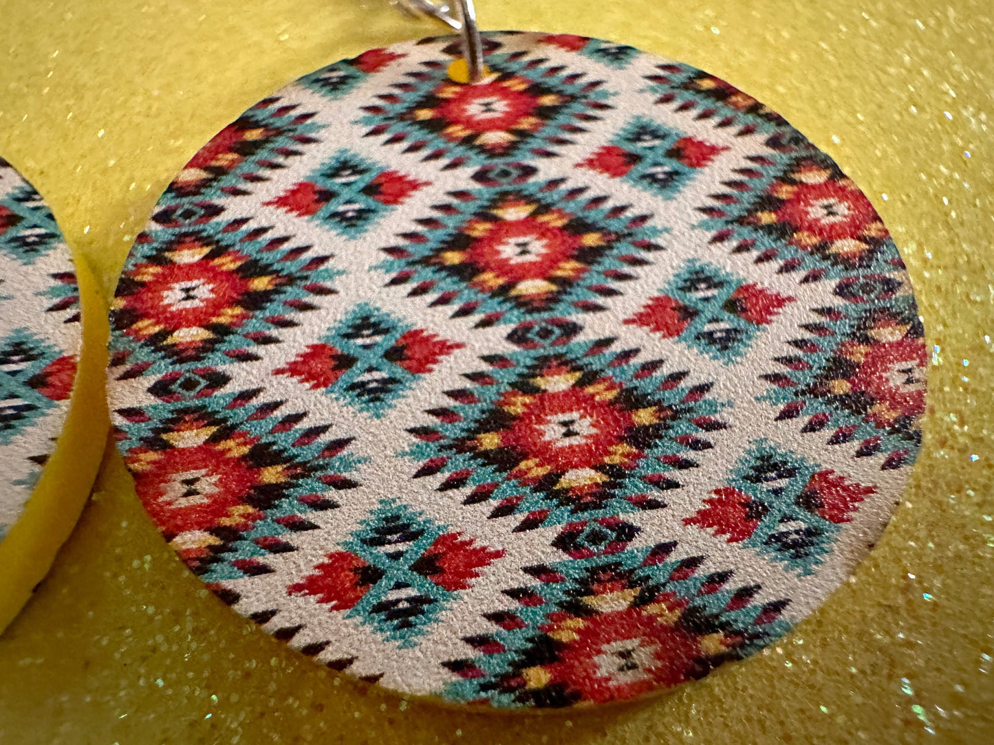 Aztec Design Earrings: Laser Cut Acrylic Earrings, Travel, Pattern, Culture, Cultural, Colorful, Design, Unique, Best Gifts for Her/Him/Them