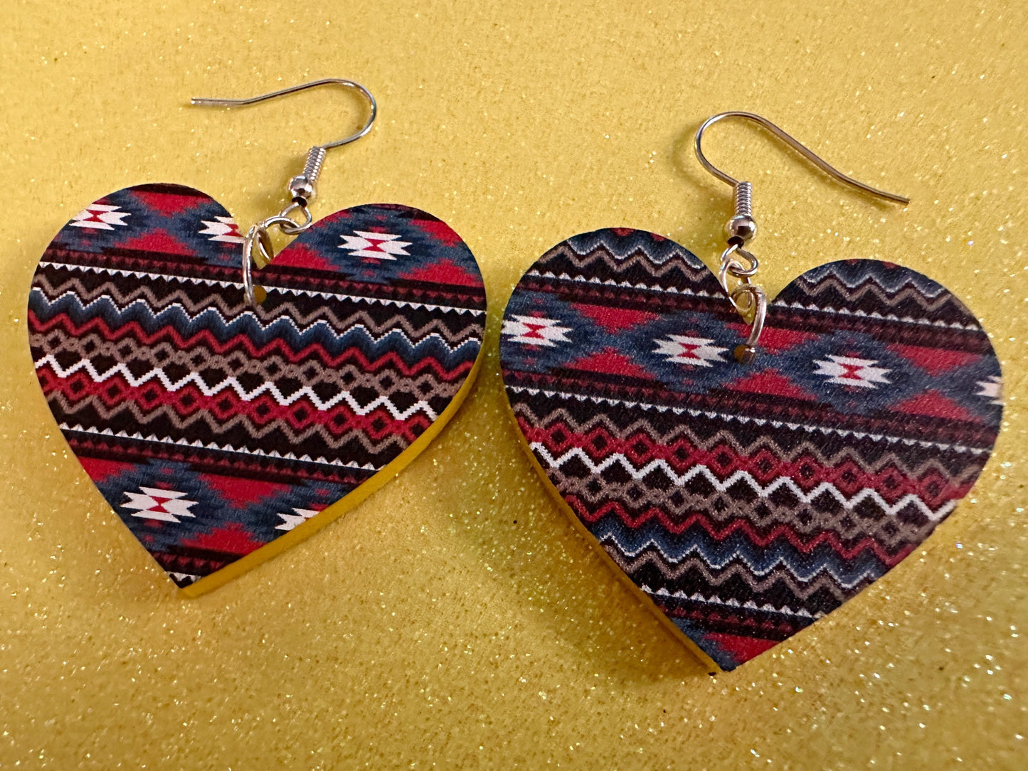 Aztec Design Earrings: Laser Cut Acrylic Earrings, Travel, Pattern, Culture, Cultural, Colorful, Design, Unique, Best Gifts for Her/Him/Them
