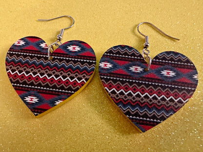 Aztec Design Earrings: Laser Cut Acrylic Earrings, Travel, Pattern, Culture, Cultural, Colorful, Design, Unique, Best Gifts for Her/Him/Them