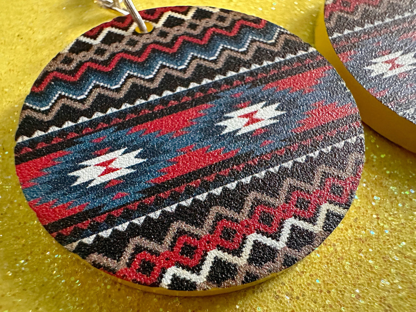 Aztec Design Earrings: Laser Cut Acrylic Earrings, Travel, Pattern, Culture, Cultural, Colorful, Design, Unique, Best Gifts for Her/Him/Them