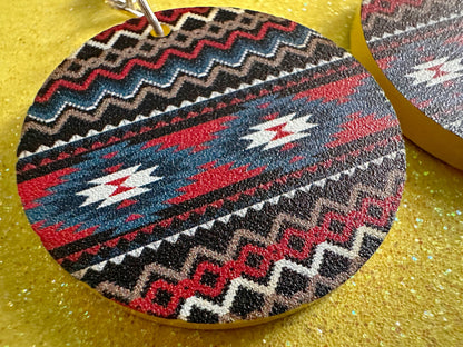 Aztec Design Earrings: Laser Cut Acrylic Earrings, Travel, Pattern, Culture, Cultural, Colorful, Design, Unique, Best Gifts for Her/Him/Them