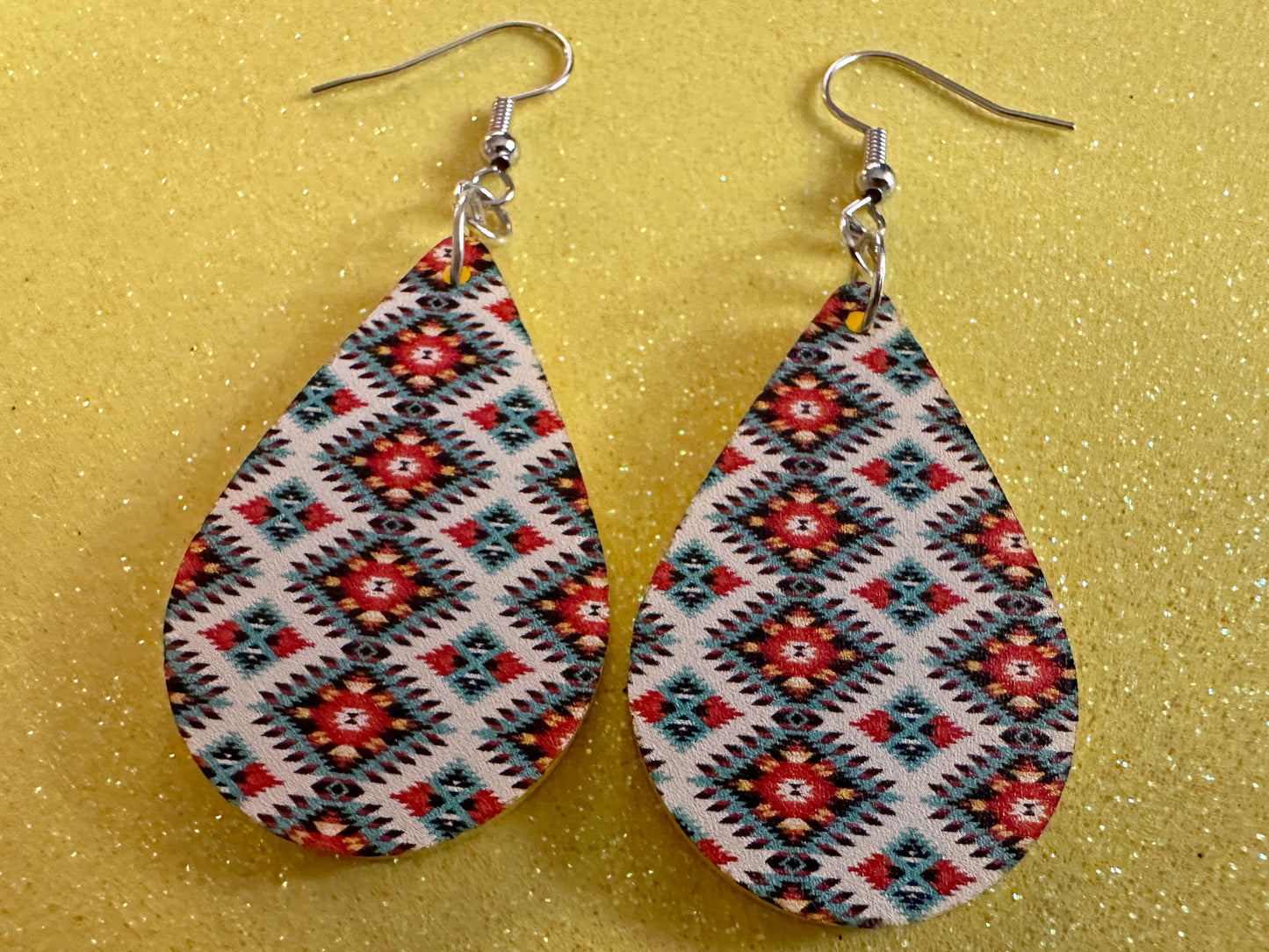 Aztec Design Earrings: Laser Cut Acrylic Earrings, Travel, Pattern, Culture, Cultural, Colorful, Design, Unique, Best Gifts for Her/Him/Them