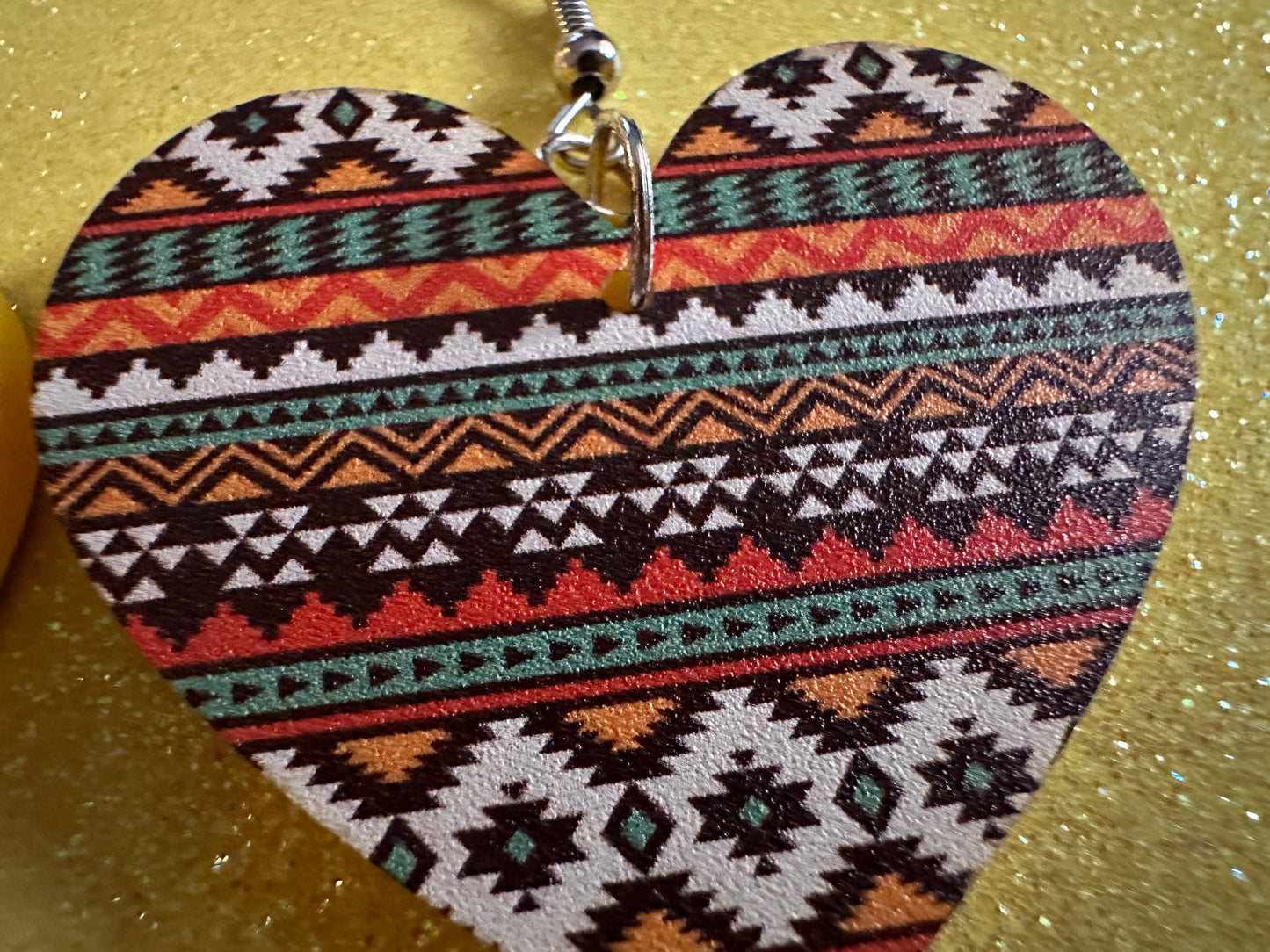 Aztec Design Earrings: Laser Cut Acrylic Earrings, Travel, Pattern, Culture, Cultural, Colorful, Design, Unique, Best Gifts for Her/Him/Them
