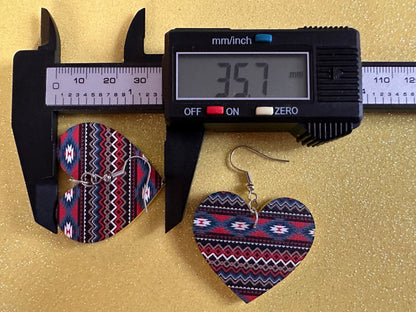 Aztec Design Earrings: Laser Cut Acrylic Earrings, Travel, Pattern, Culture, Cultural, Colorful, Design, Unique, Best Gifts for Her/Him/Them