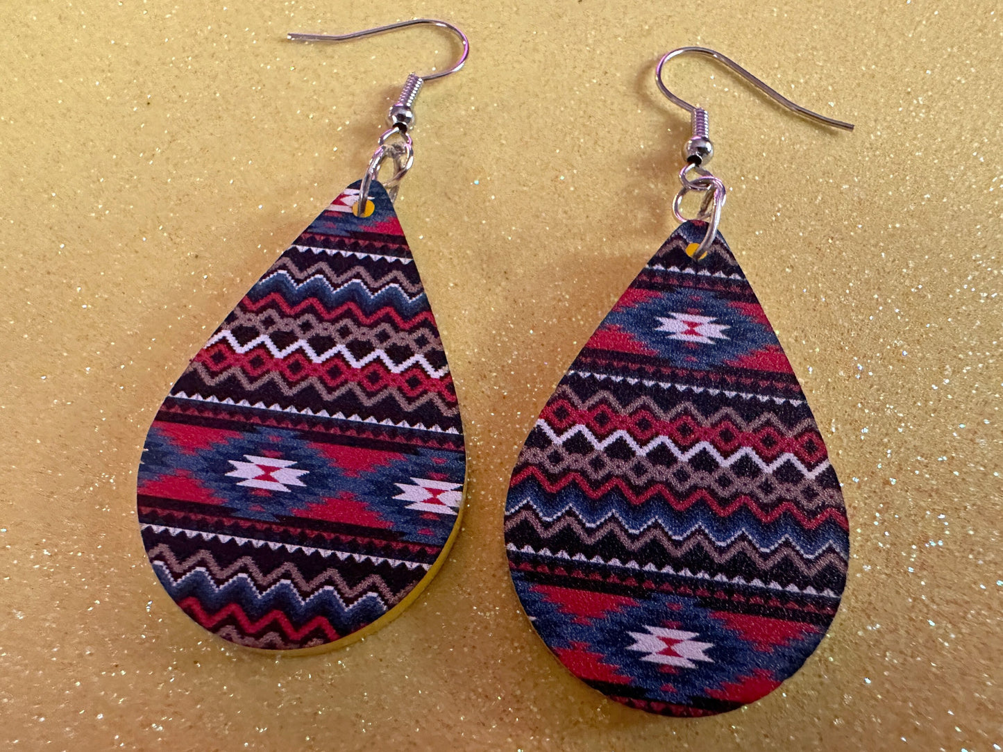 Aztec Design Earrings: Laser Cut Acrylic Earrings, Travel, Pattern, Culture, Cultural, Colorful, Design, Unique, Best Gifts for Her/Him/Them