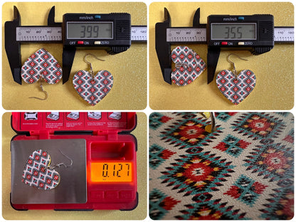 Aztec Design Earrings: Laser Cut Acrylic Earrings, Travel, Pattern, Culture, Cultural, Colorful, Design, Unique, Best Gifts for Her/Him/Them