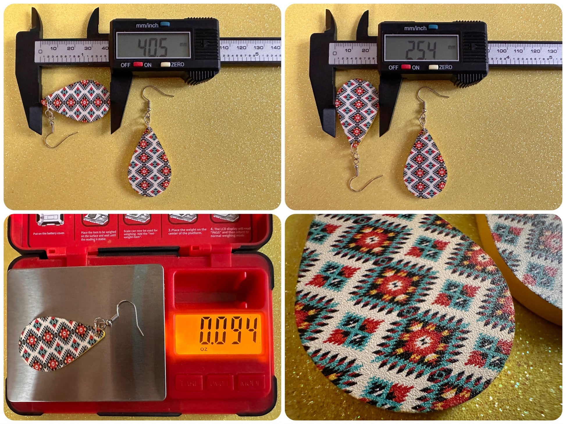 Aztec Design Earrings: Laser Cut Acrylic Earrings, Travel, Pattern, Culture, Cultural, Colorful, Design, Unique, Best Gifts for Her/Him/Them