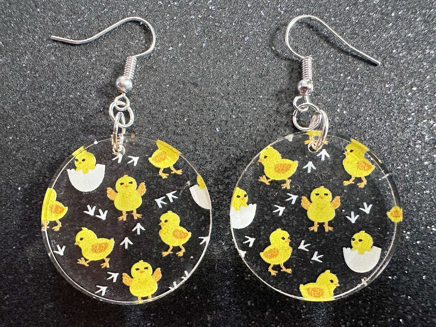 Baby Chick Earrings: Easter Earrings, Hatchlings, Peeps, Egg Shell, Baby Chicken, Farm, Animals, Yellow Chicks, Best Gifts for Her/Him/Them