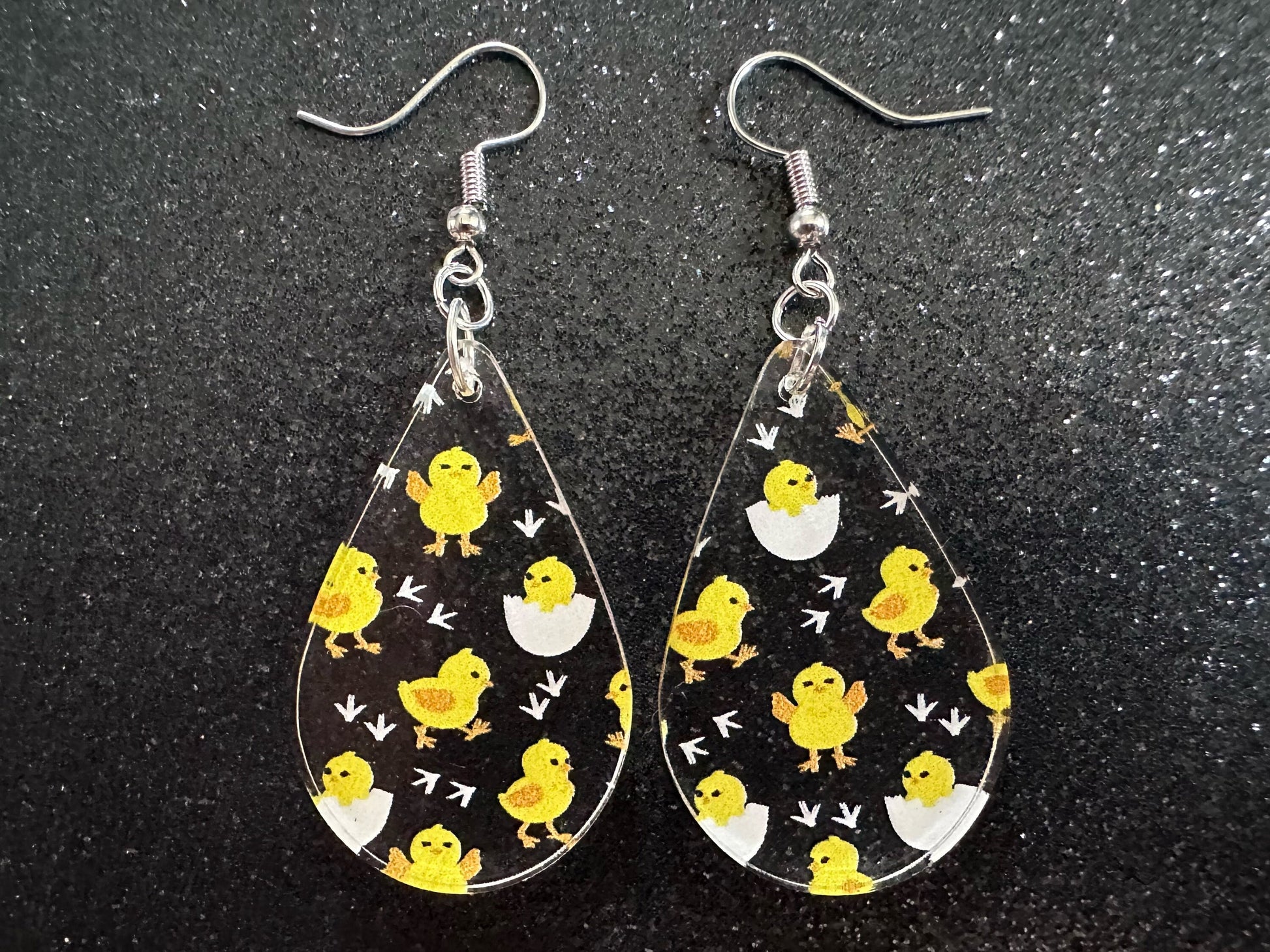 Baby Chick Earrings: Easter Earrings, Hatchlings, Peeps, Egg Shell, Baby Chicken, Farm, Animals, Yellow Chicks, Best Gifts for Her/Him/Them