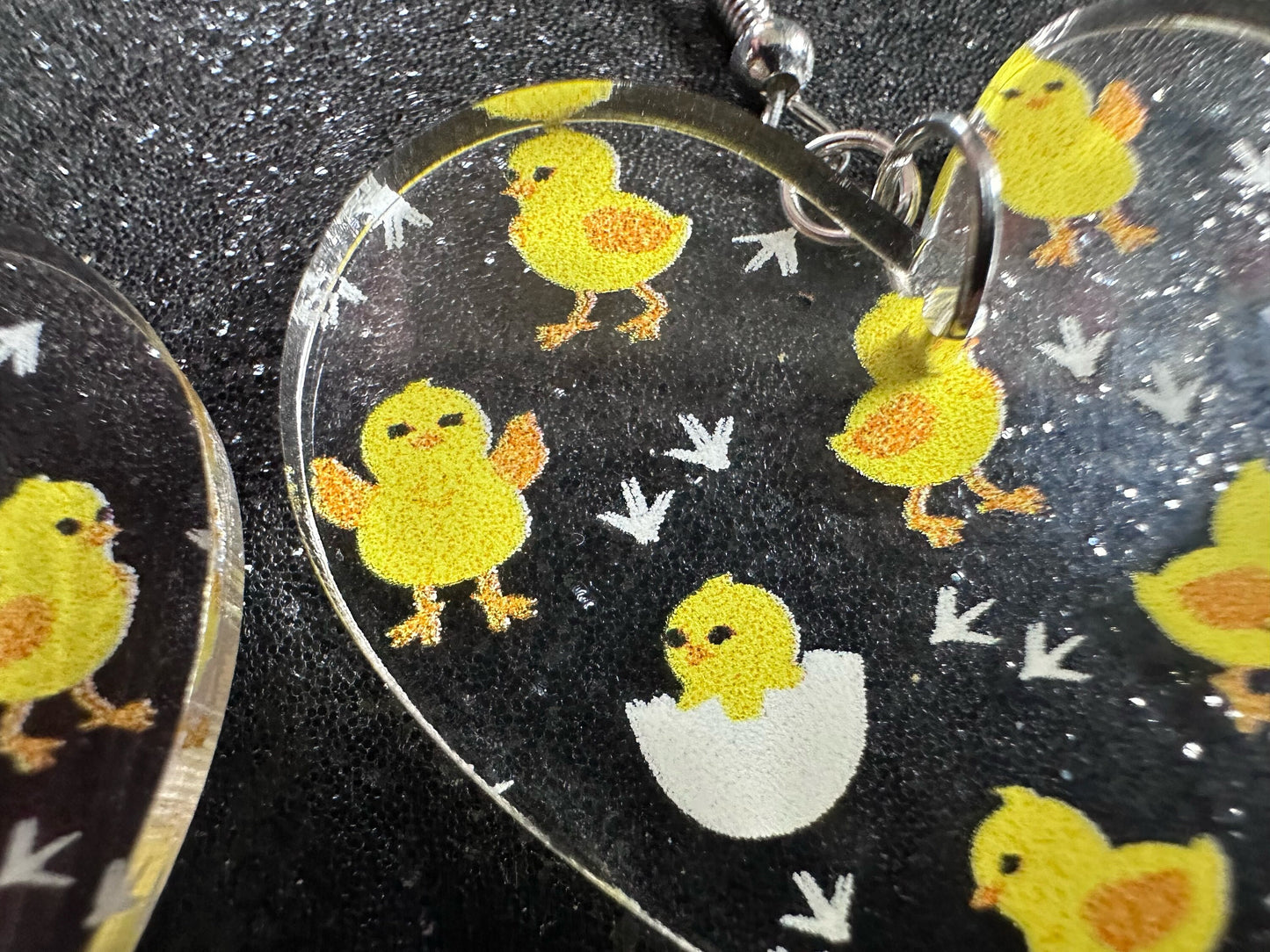 Baby Chick Earrings: Easter Earrings, Hatchlings, Peeps, Egg Shell, Baby Chicken, Farm, Animals, Yellow Chicks, Best Gifts for Her/Him/Them