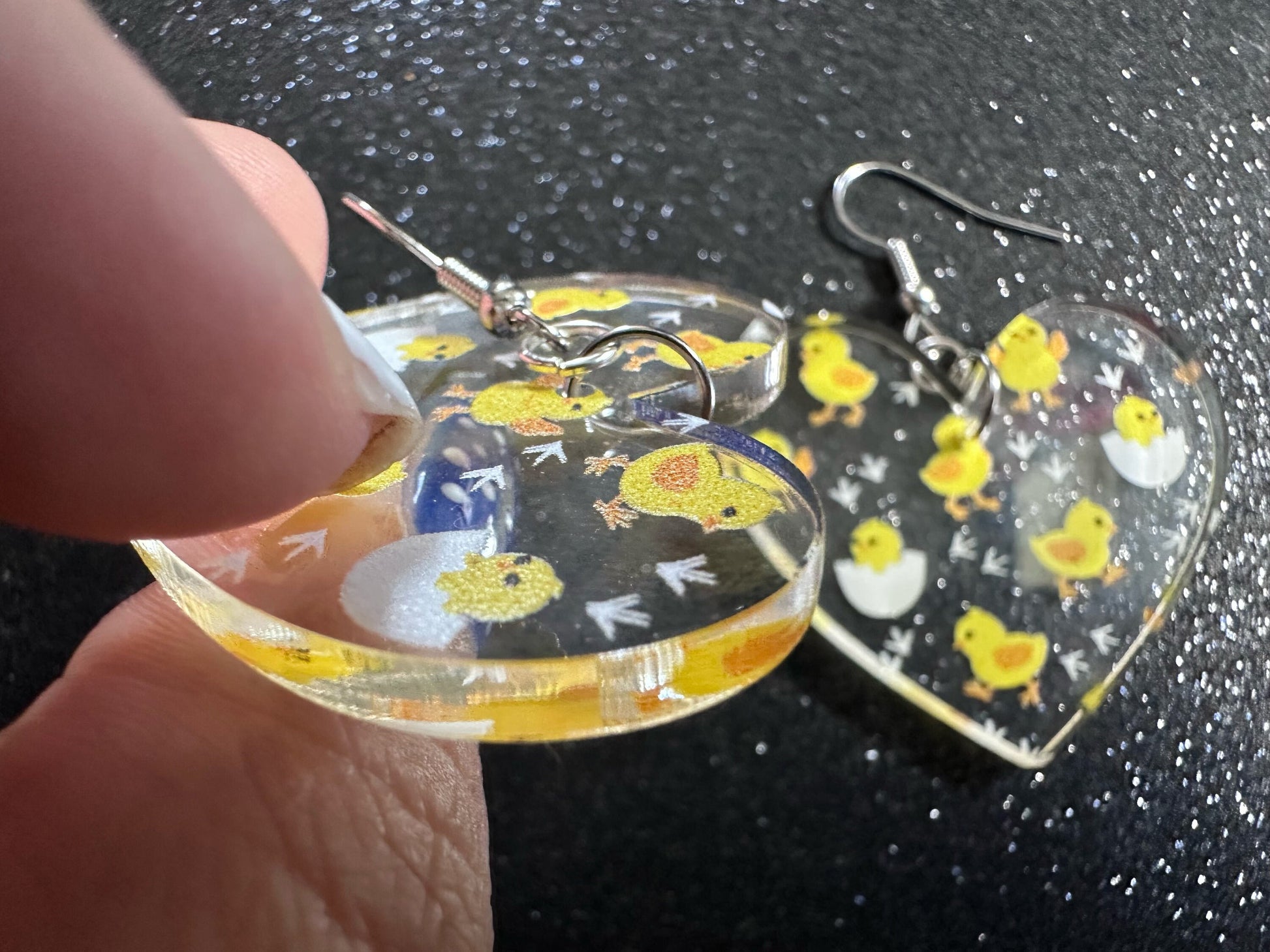 Baby Chick Earrings: Easter Earrings, Hatchlings, Peeps, Egg Shell, Baby Chicken, Farm, Animals, Yellow Chicks, Best Gifts for Her/Him/Them