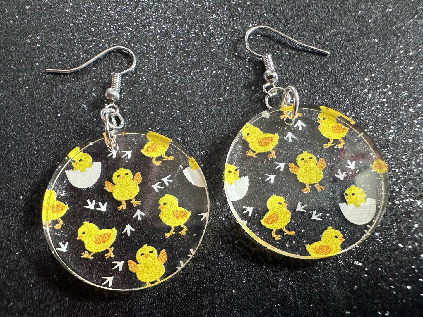 Baby Chick Earrings: Easter Earrings, Hatchlings, Peeps, Egg Shell, Baby Chicken, Farm, Animals, Yellow Chicks, Best Gifts for Her/Him/Them