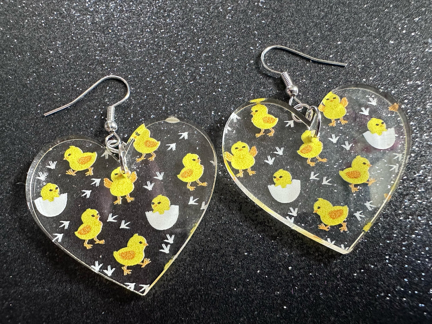 Baby Chick Earrings: Easter Earrings, Hatchlings, Peeps, Egg Shell, Baby Chicken, Farm, Animals, Yellow Chicks, Best Gifts for Her/Him/Them