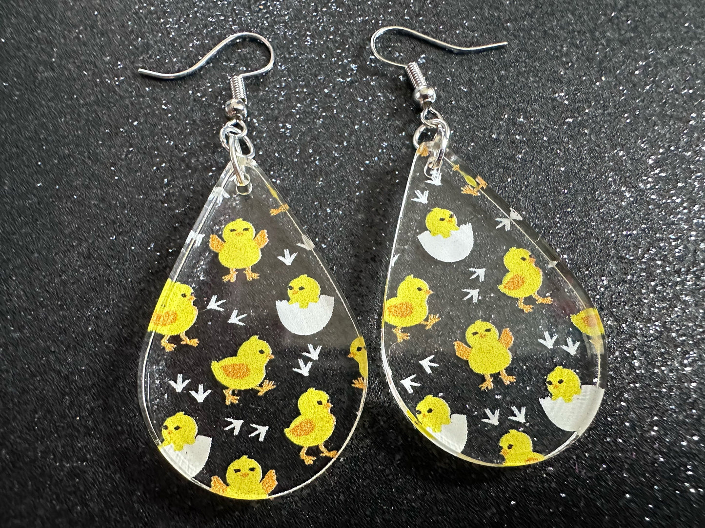 Baby Chick Earrings: Easter Earrings, Hatchlings, Peeps, Egg Shell, Baby Chicken, Farm, Animals, Yellow Chicks, Best Gifts for Her/Him/Them