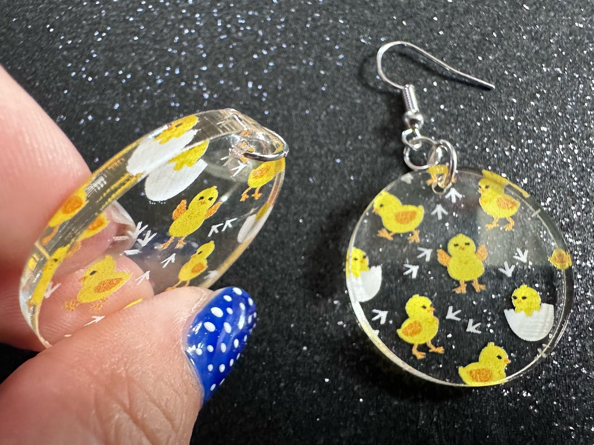 Baby Chick Earrings: Easter Earrings, Hatchlings, Peeps, Egg Shell, Baby Chicken, Farm, Animals, Yellow Chicks, Best Gifts for Her/Him/Them