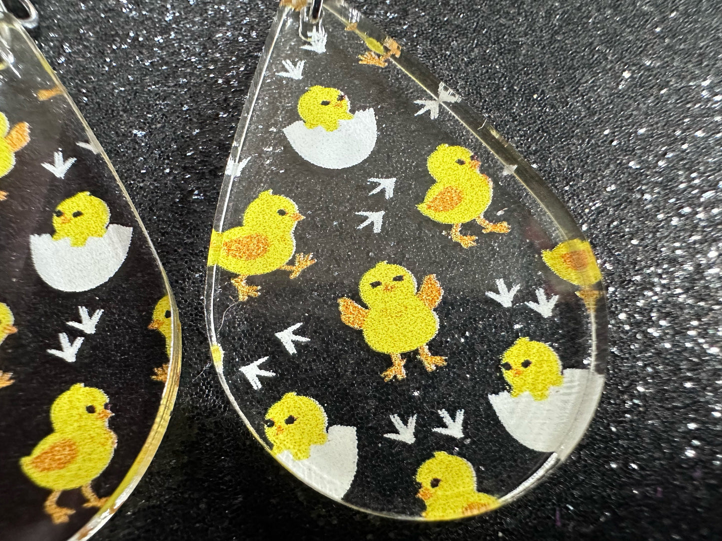 Baby Chick Earrings: Easter Earrings, Hatchlings, Peeps, Egg Shell, Baby Chicken, Farm, Animals, Yellow Chicks, Best Gifts for Her/Him/Them