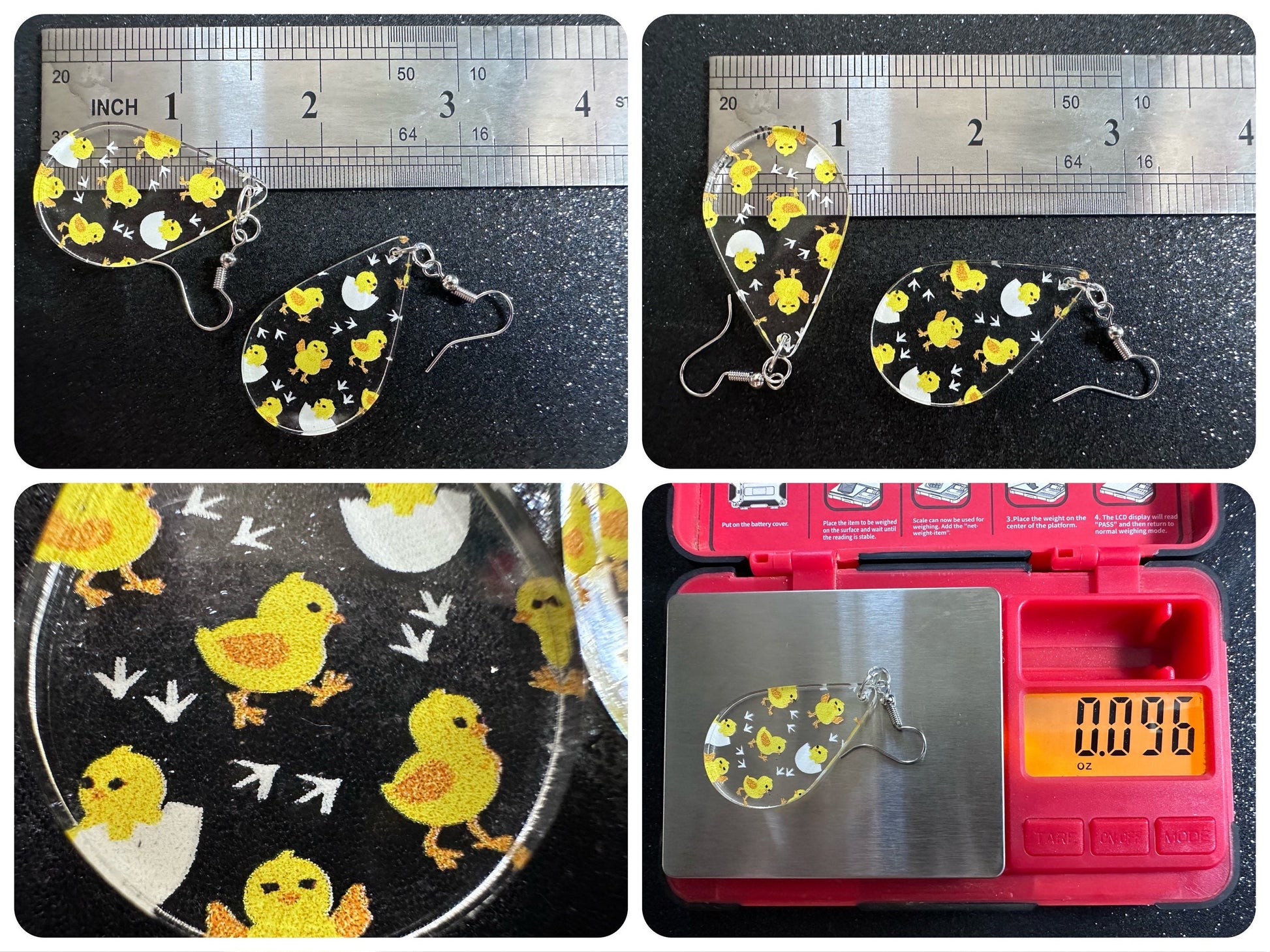 Baby Chick Earrings: Easter Earrings, Hatchlings, Peeps, Egg Shell, Baby Chicken, Farm, Animals, Yellow Chicks, Best Gifts for Her/Him/Them