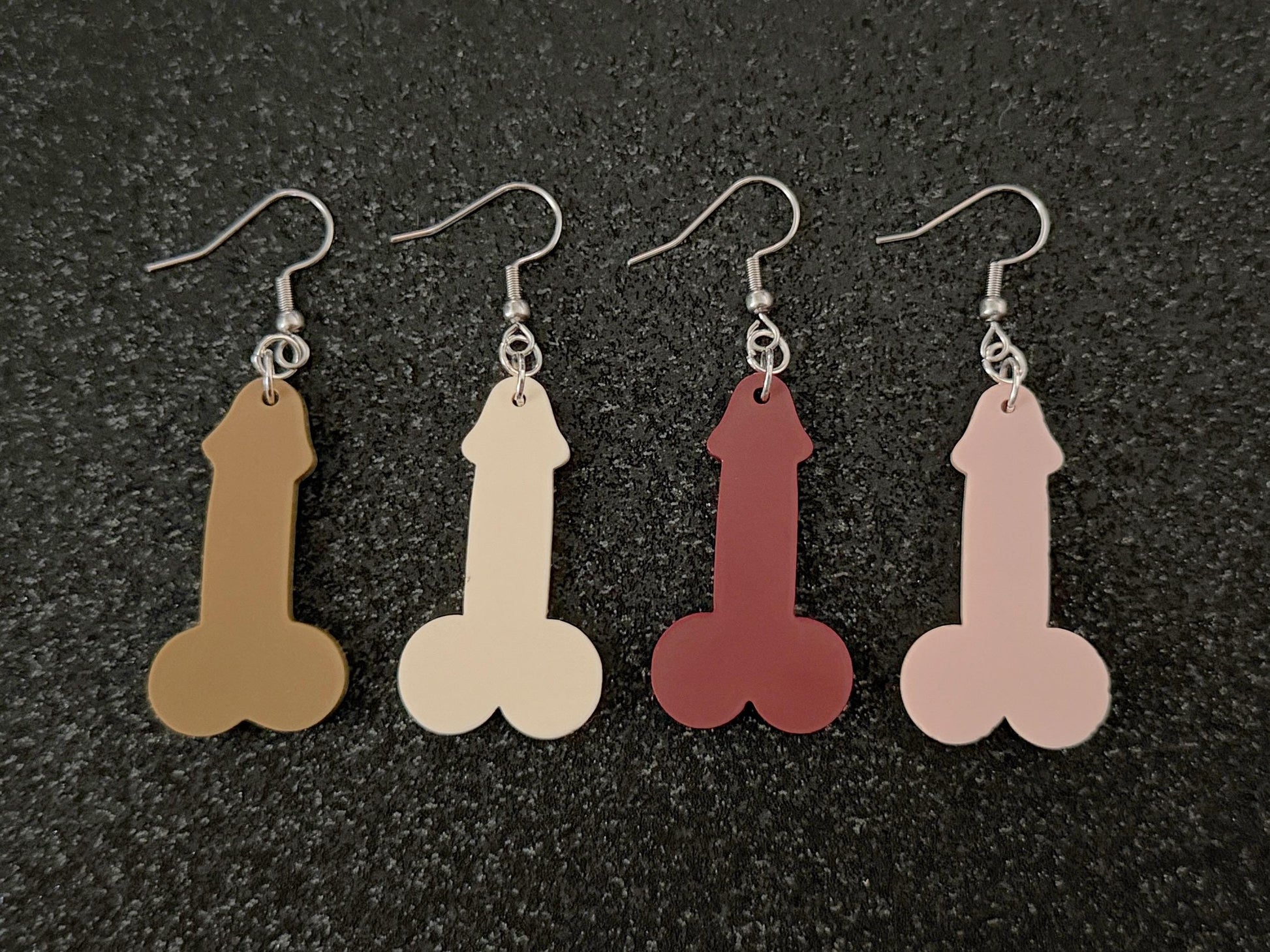 Bachelorette Earrings: Laser Cut Acrylic Anatmical Earrings, D Earrings, BDE, Novelty Earrings, Gag Gift, Hen Do, Best Gift For Her/Him/Them