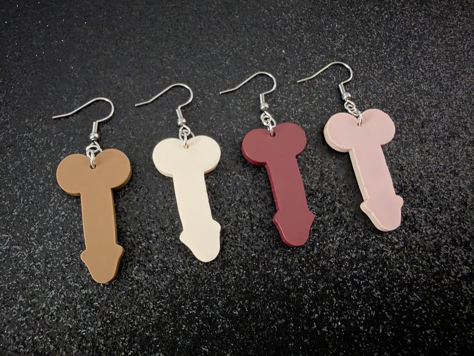 Bachelorette Earrings: Laser Cut Acrylic Anatmical Earrings, D Earrings, BDE, Novelty Earrings, Gag Gift, Hen Do, Best Gift For Her/Him/Them