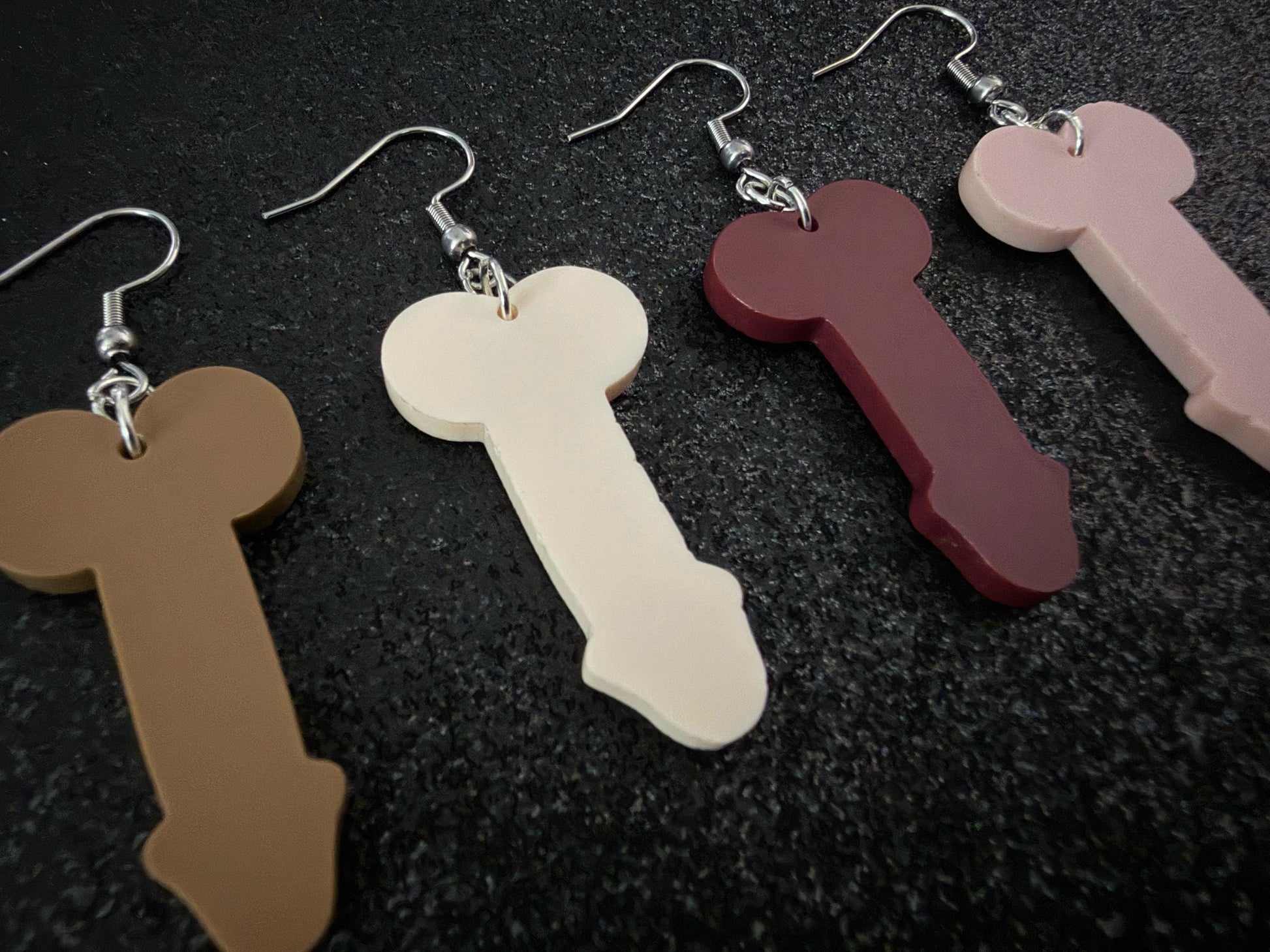 Bachelorette Earrings: Laser Cut Acrylic Anatmical Earrings, D Earrings, BDE, Novelty Earrings, Gag Gift, Hen Do, Best Gift For Her/Him/Them