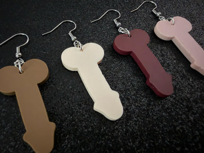 Bachelorette Earrings: Laser Cut Acrylic Anatmical Earrings, D Earrings, BDE, Novelty Earrings, Gag Gift, Hen Do, Best Gift For Her/Him/Them