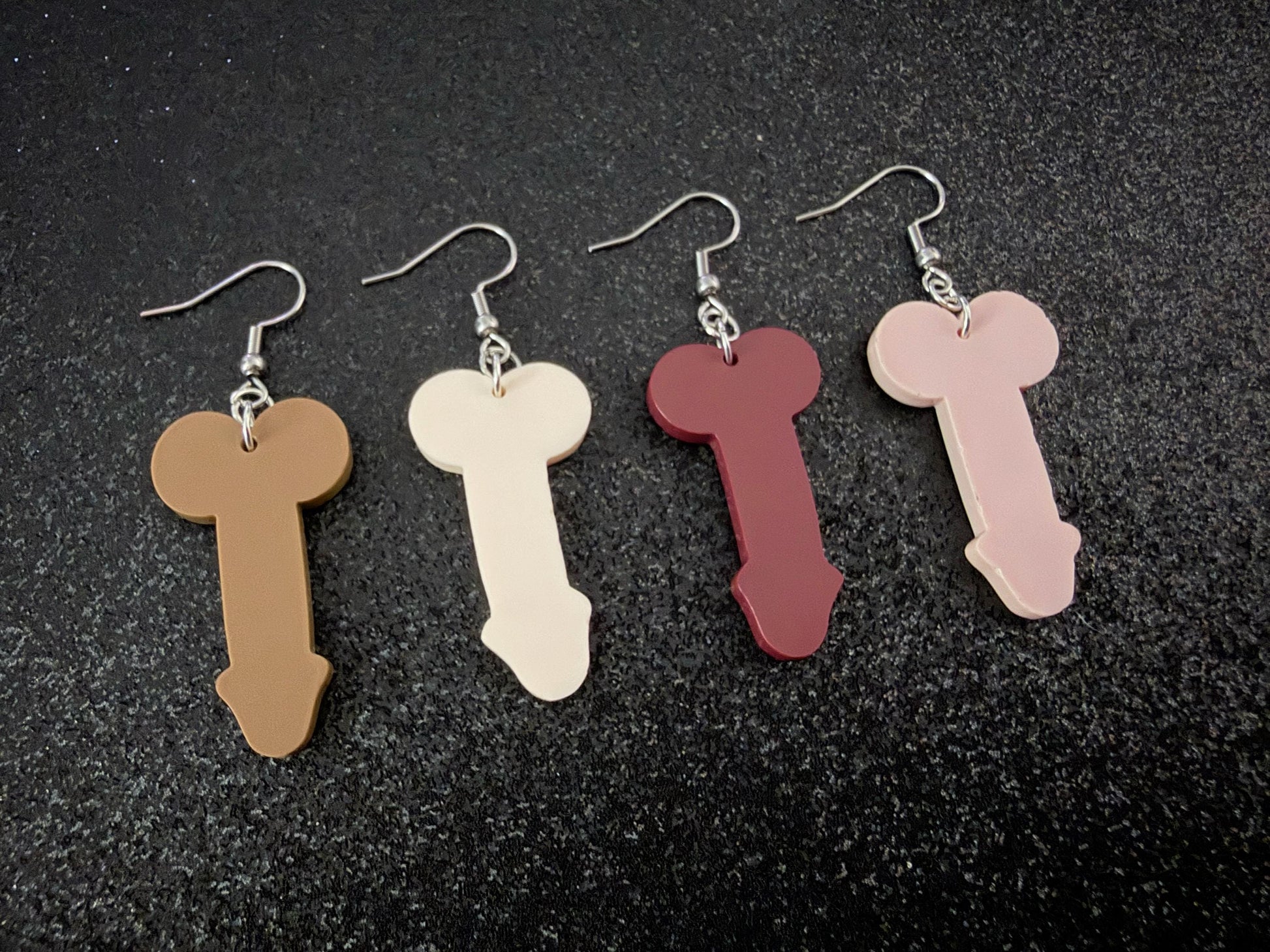 Bachelorette Earrings: Laser Cut Acrylic Anatmical Earrings, D Earrings, BDE, Novelty Earrings, Gag Gift, Hen Do, Best Gift For Her/Him/Them