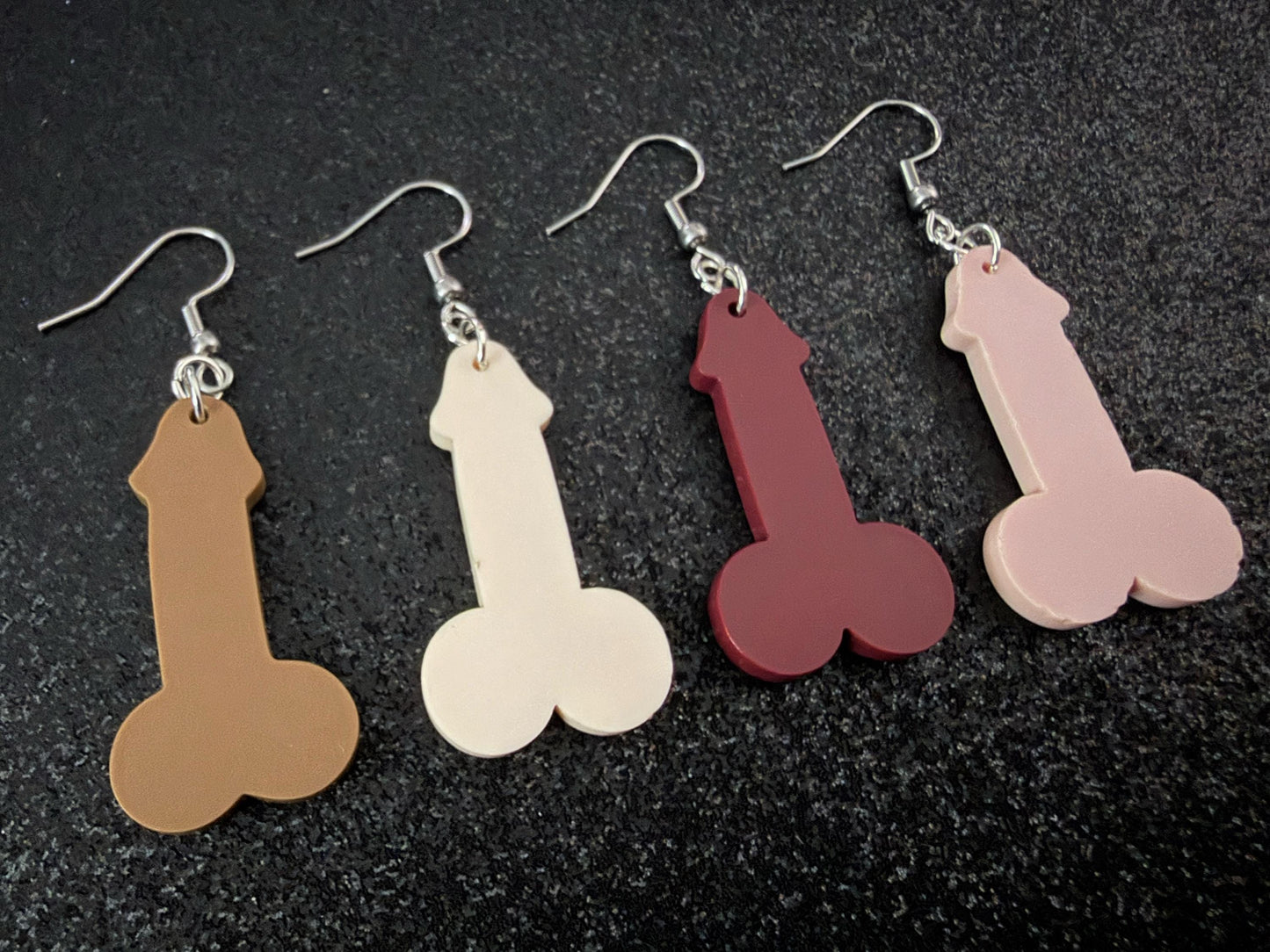 Bachelorette Earrings: Laser Cut Acrylic Anatmical Earrings, D Earrings, BDE, Novelty Earrings, Gag Gift, Hen Do, Best Gift For Her/Him/Them