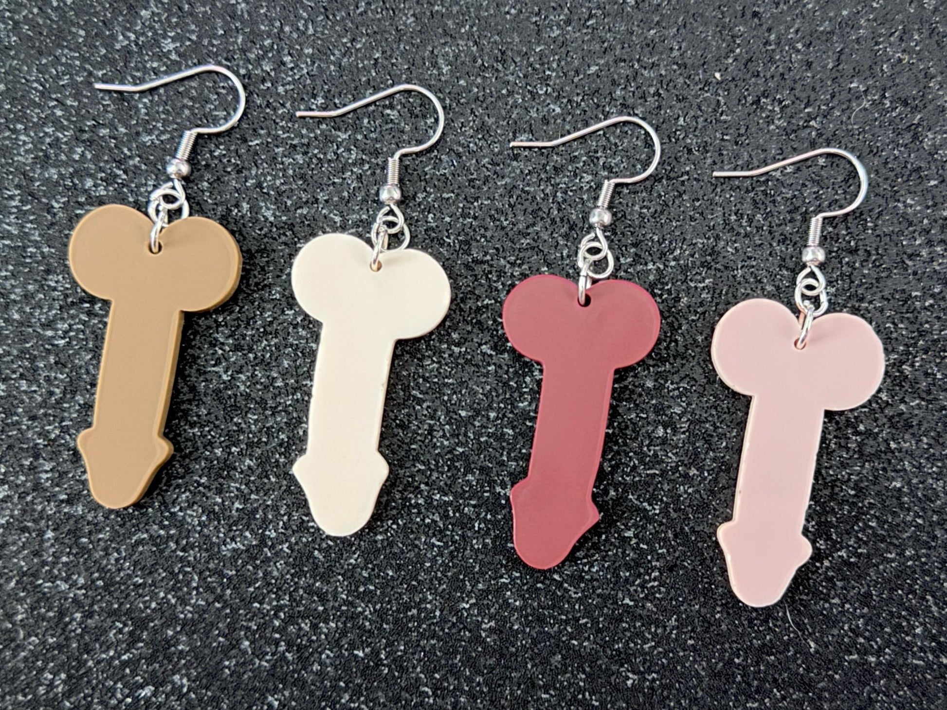 Bachelorette Earrings: Laser Cut Acrylic Anatmical Earrings, D Earrings, BDE, Novelty Earrings, Gag Gift, Hen Do, Best Gift For Her/Him/Them