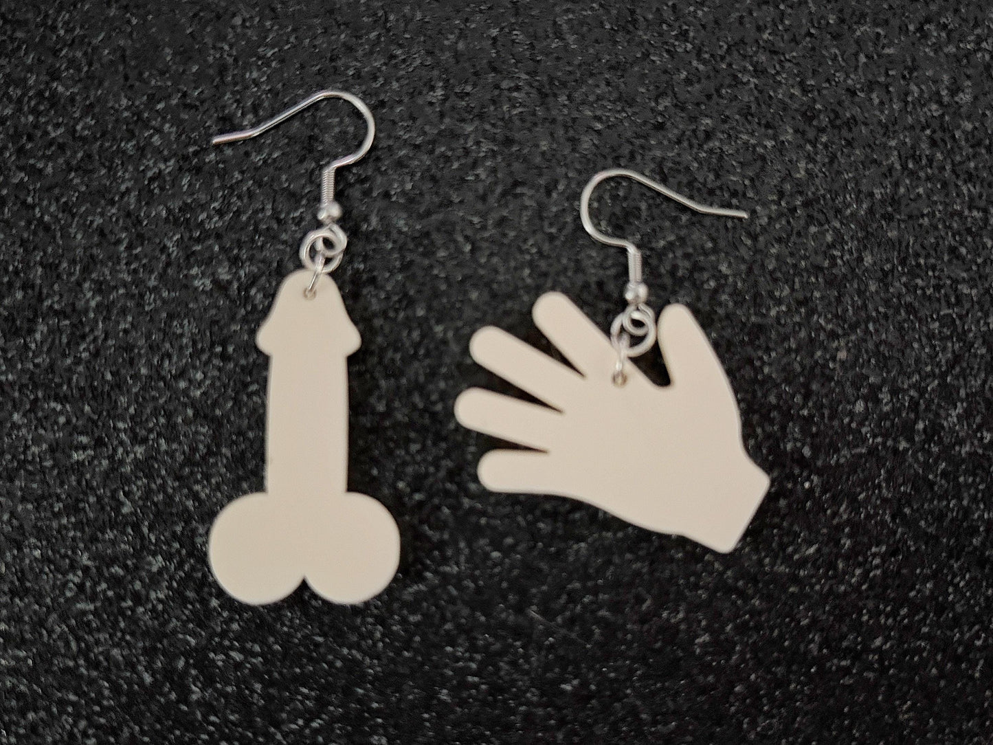 Bachelorette Earrings: Laser Cut Acrylic Anatmical Earrings, D Earrings, BDE, Novelty Earrings, Gag Gift, Hen Do, Best Gift For Her/Him/Them