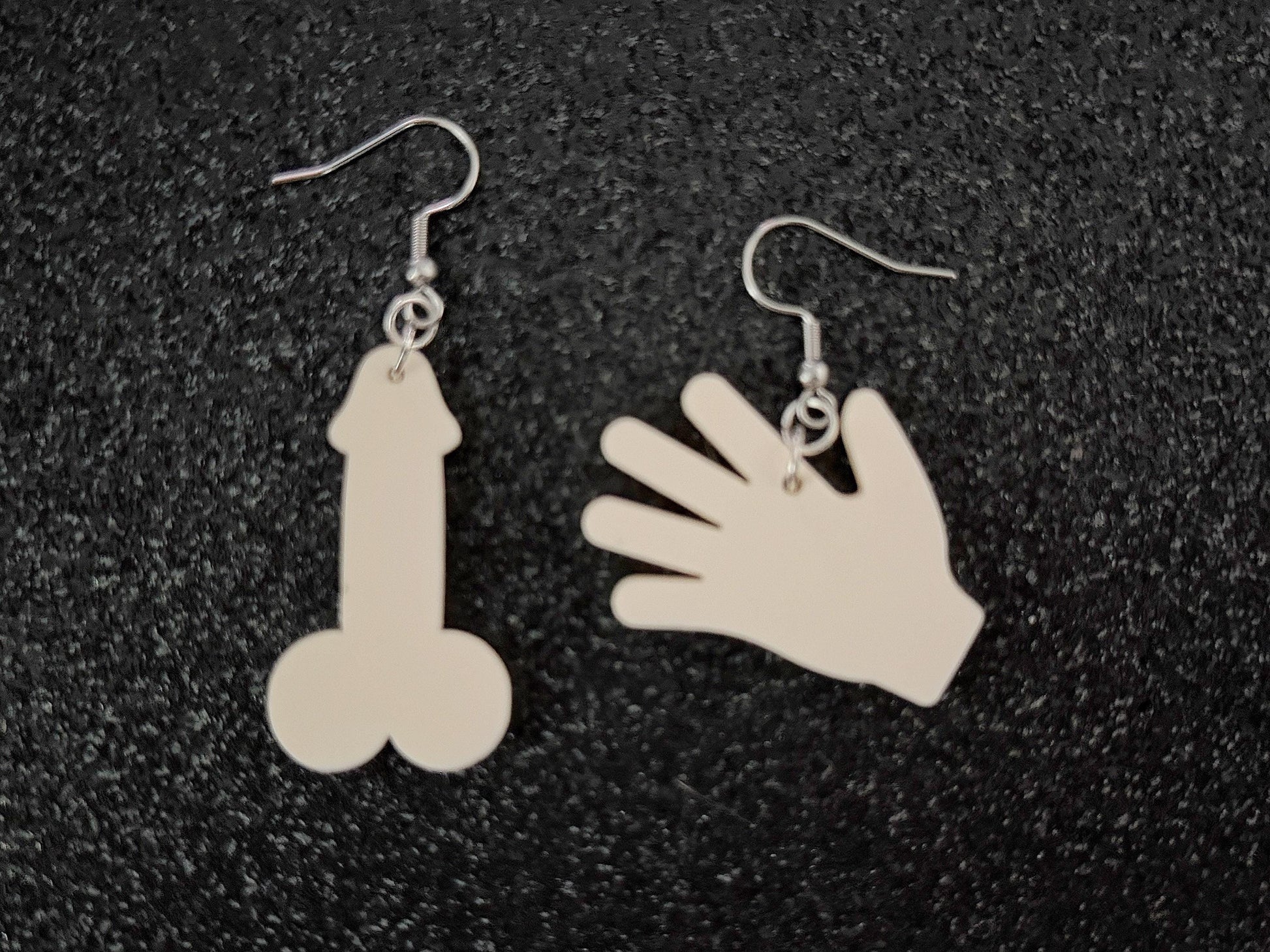 Bachelorette Earrings: Laser Cut Acrylic Anatmical Earrings, D Earrings, BDE, Novelty Earrings, Gag Gift, Hen Do, Best Gift For Her/Him/Them