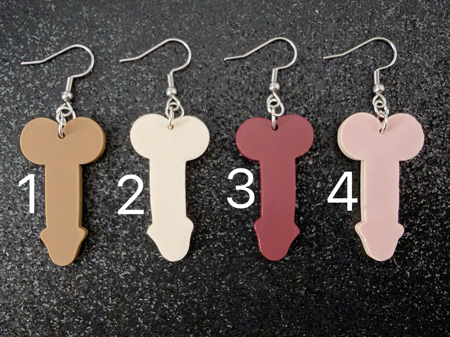 Bachelorette Earrings: Laser Cut Acrylic Anatmical Earrings, D Earrings, BDE, Novelty Earrings, Gag Gift, Hen Do, Best Gift For Her/Him/Them