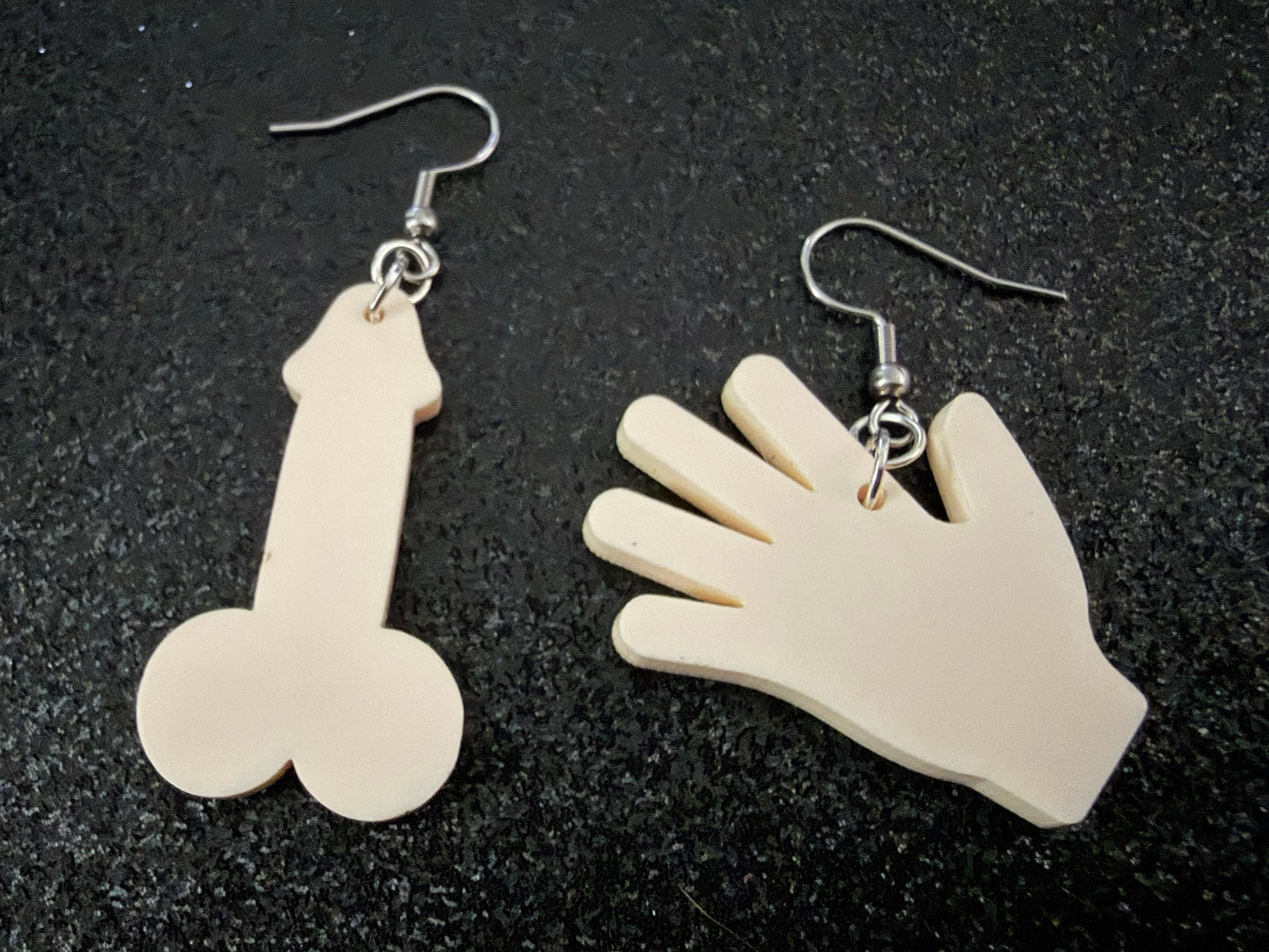 Bachelorette Earrings: Laser Cut Acrylic Anatmical Earrings, D Earrings, BDE, Novelty Earrings, Gag Gift, Hen Do, Best Gift For Her/Him/Them
