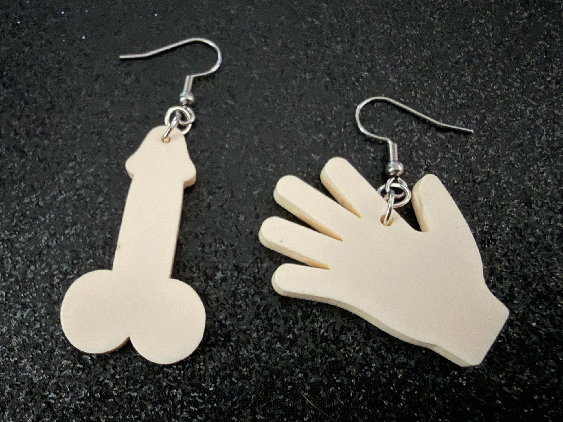 Bachelorette Earrings: Laser Cut Acrylic Anatmical Earrings, D Earrings, BDE, Novelty Earrings, Gag Gift, Hen Do, Best Gift For Her/Him/Them