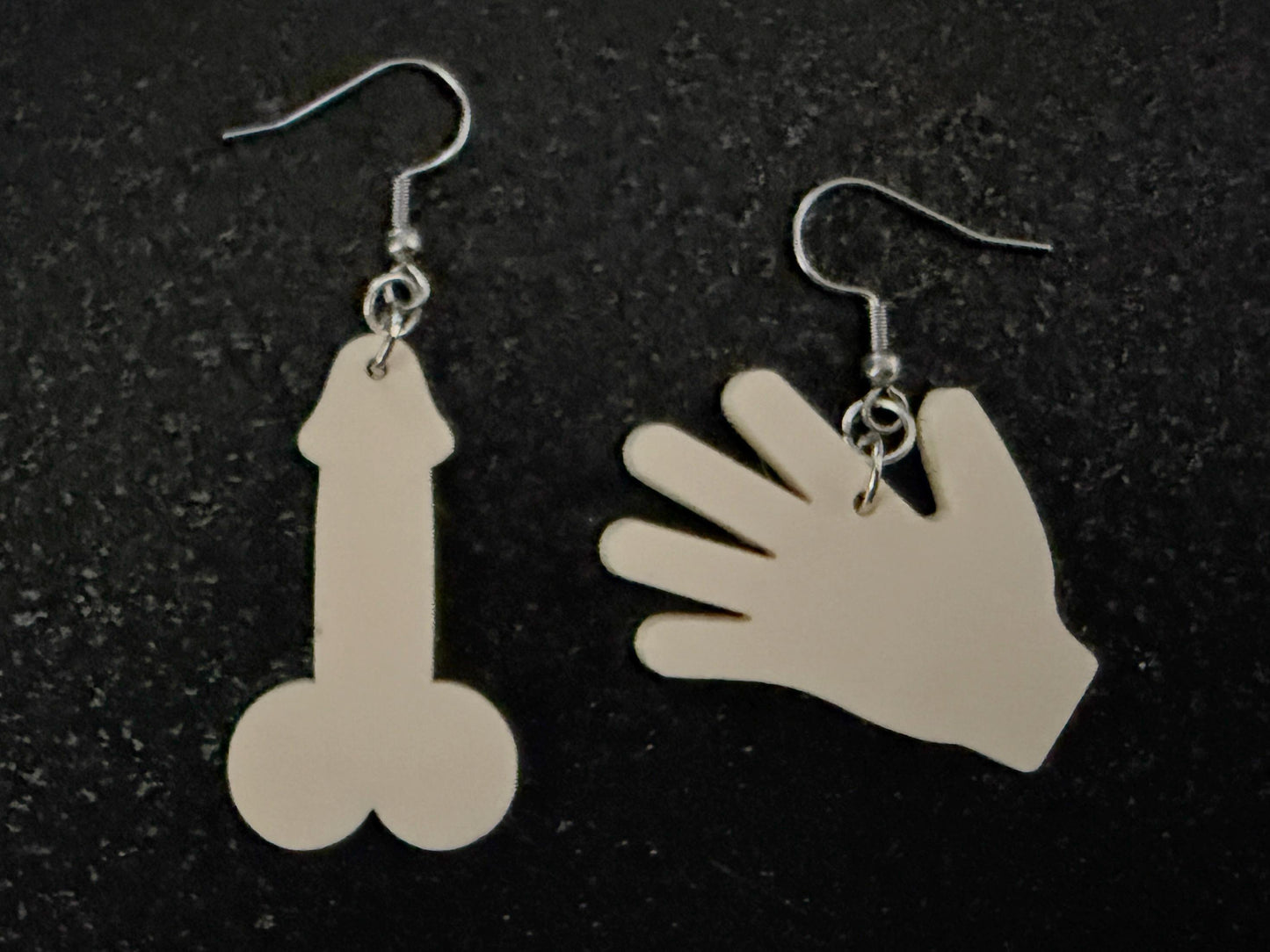 Bachelorette Earrings: Laser Cut Acrylic Anatmical Earrings, D Earrings, BDE, Novelty Earrings, Gag Gift, Hen Do, Best Gift For Her/Him/Them