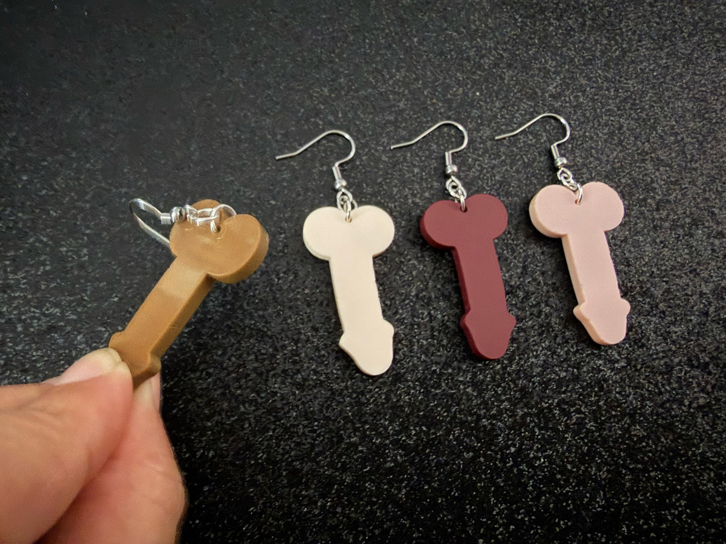 Bachelorette Earrings: Laser Cut Acrylic Anatmical Earrings, D Earrings, BDE, Novelty Earrings, Gag Gift, Hen Do, Best Gift For Her/Him/Them